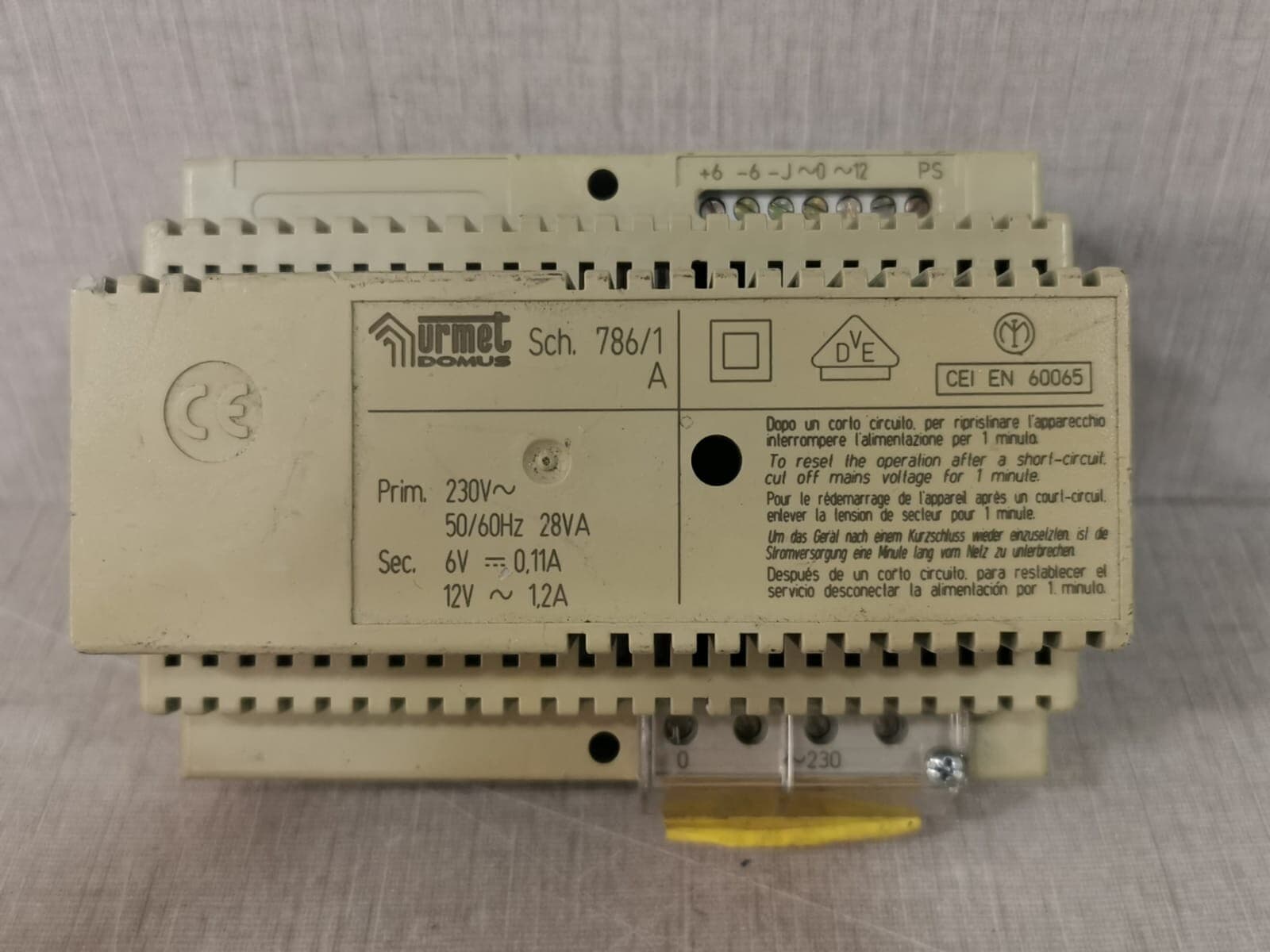 Urmet Domus 786/1 Power Supply