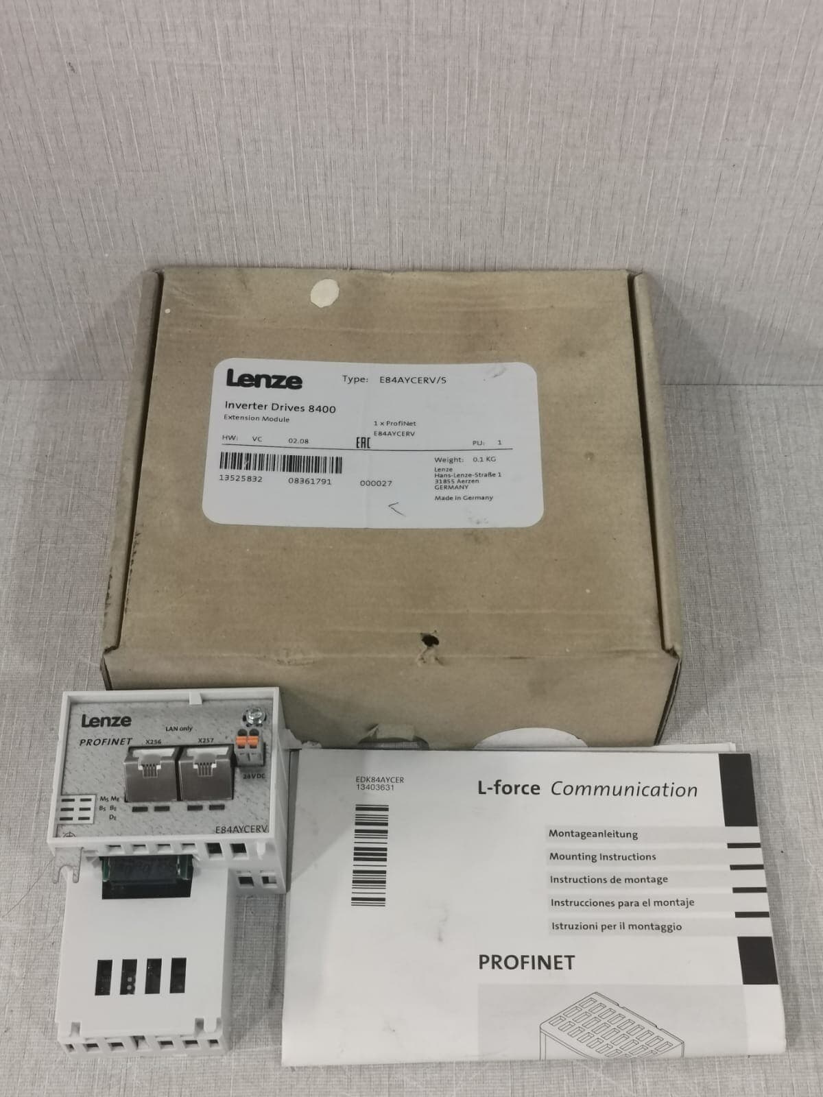 LENZE E84AYCERV INVERTER DRIVES 8400