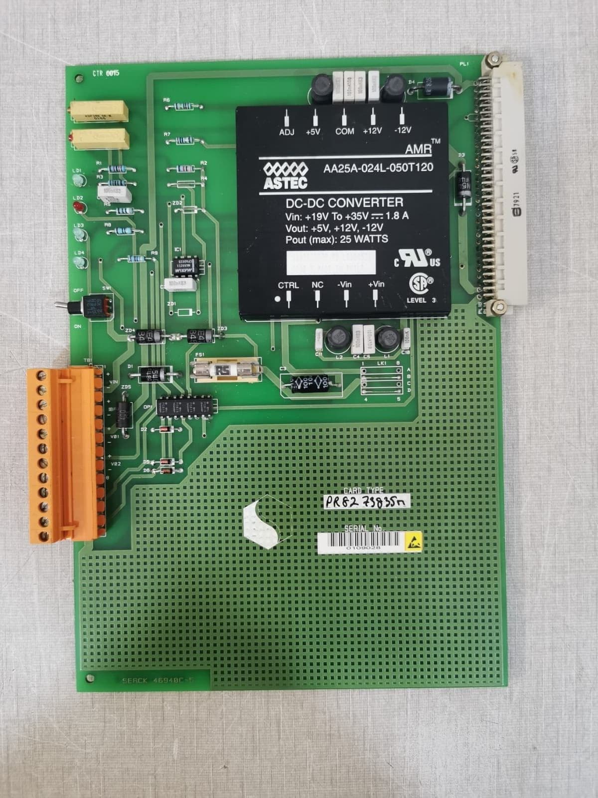 SERCK 46940C-5 w/ ASTEC DC-DC Converter AA25A-024L-050T120 25Watts