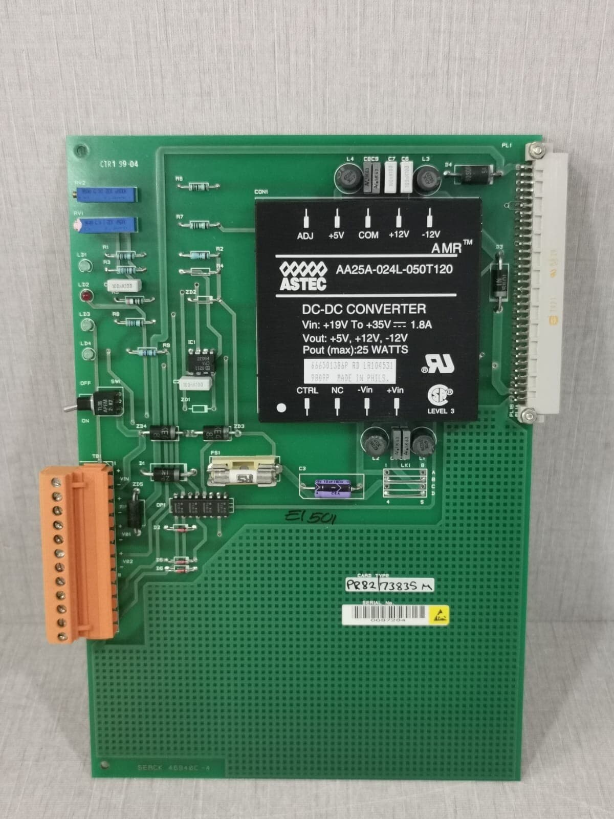 SERCK 46940C-4 w/ ASTEC DC-DC Converter AA25A-024L-050T120 25Watts