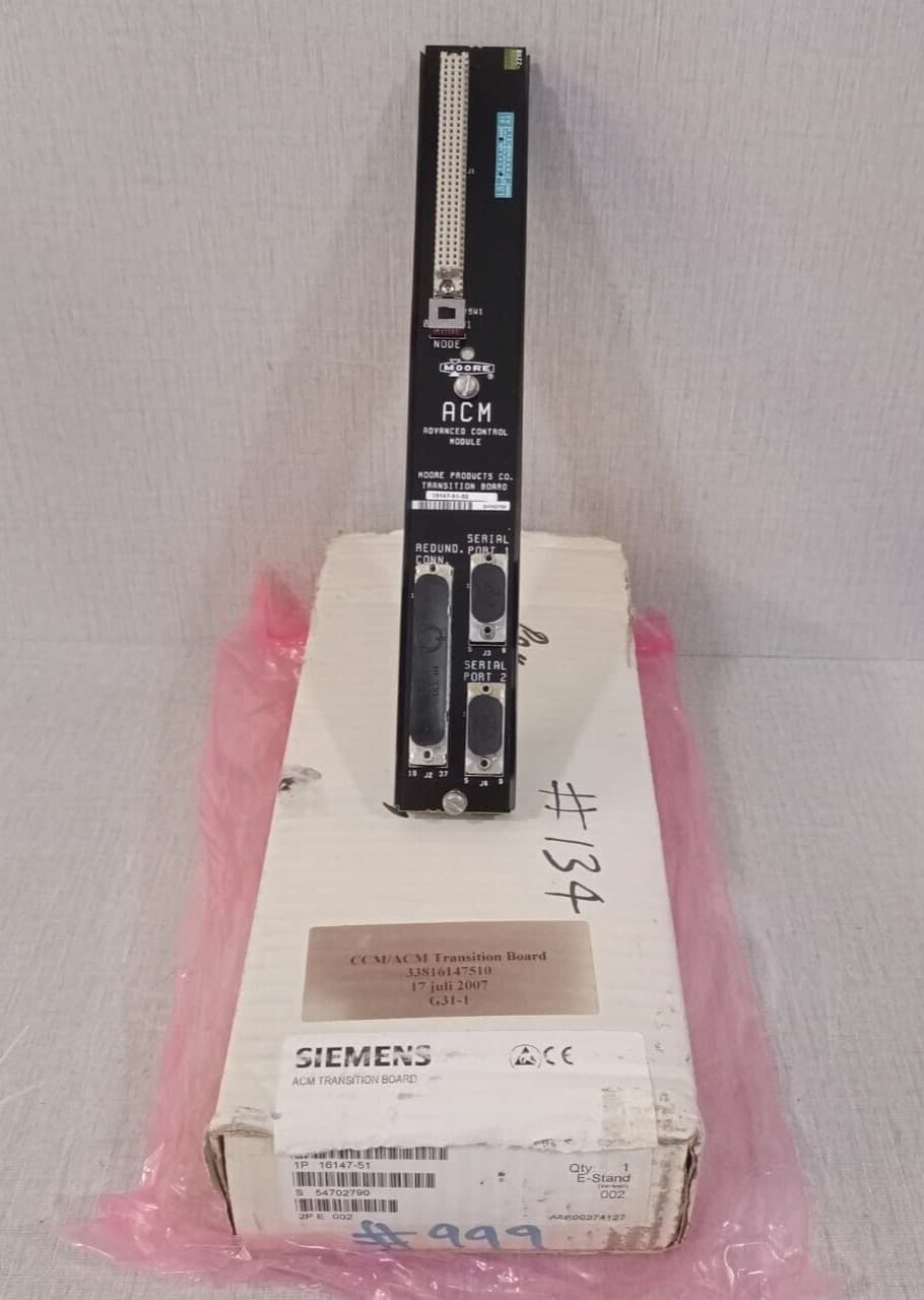 SIEMENS MOORE 16147-51-02 CCM / ACM Transition Board 33816147510 G31-1