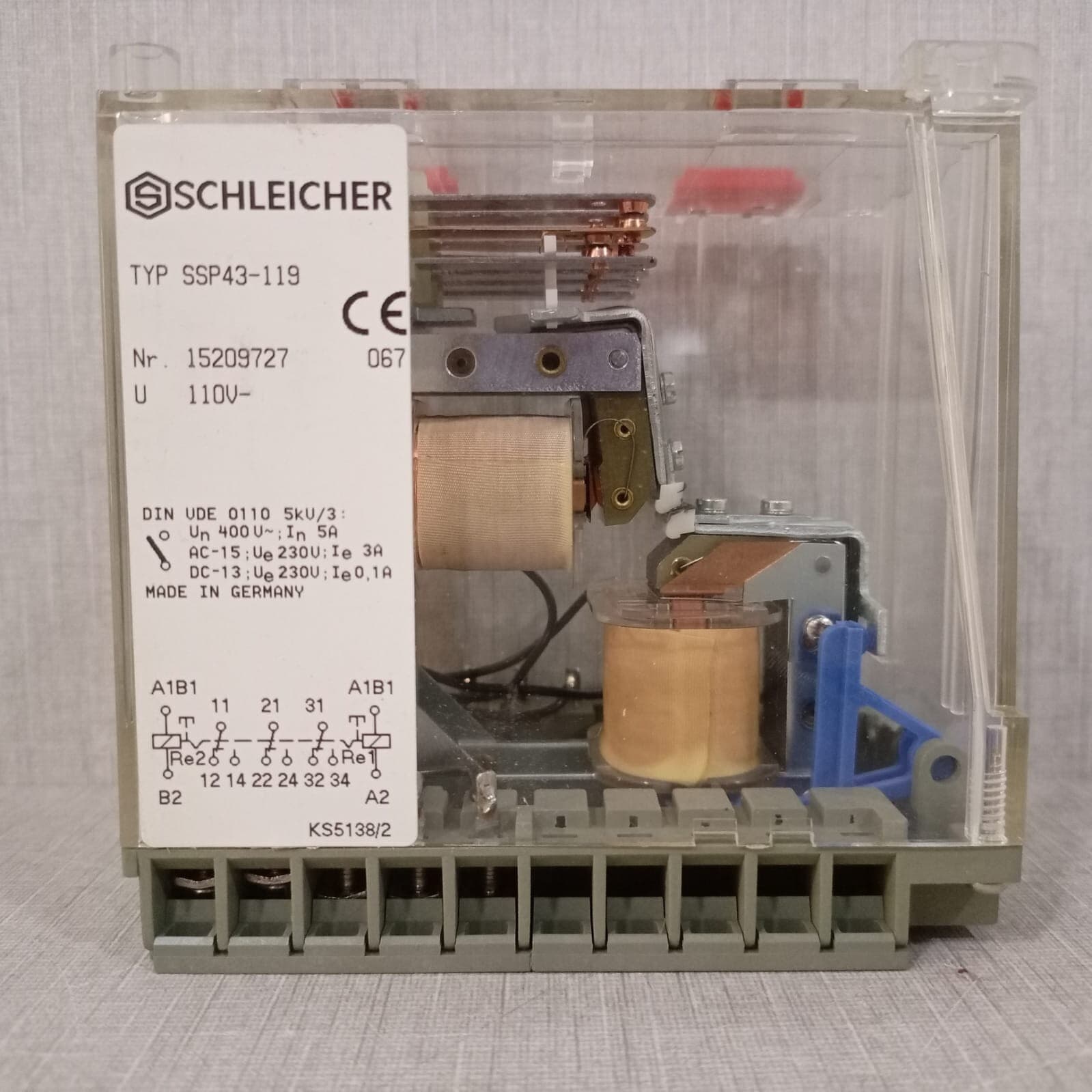 SCHLEICHER Relay SSP43-119 110V Nr. 15209727