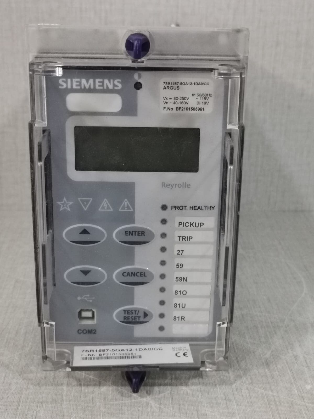 SIEMENS 7SR1587-5GA12-1DA0/CC -F.NR. BF2101505951