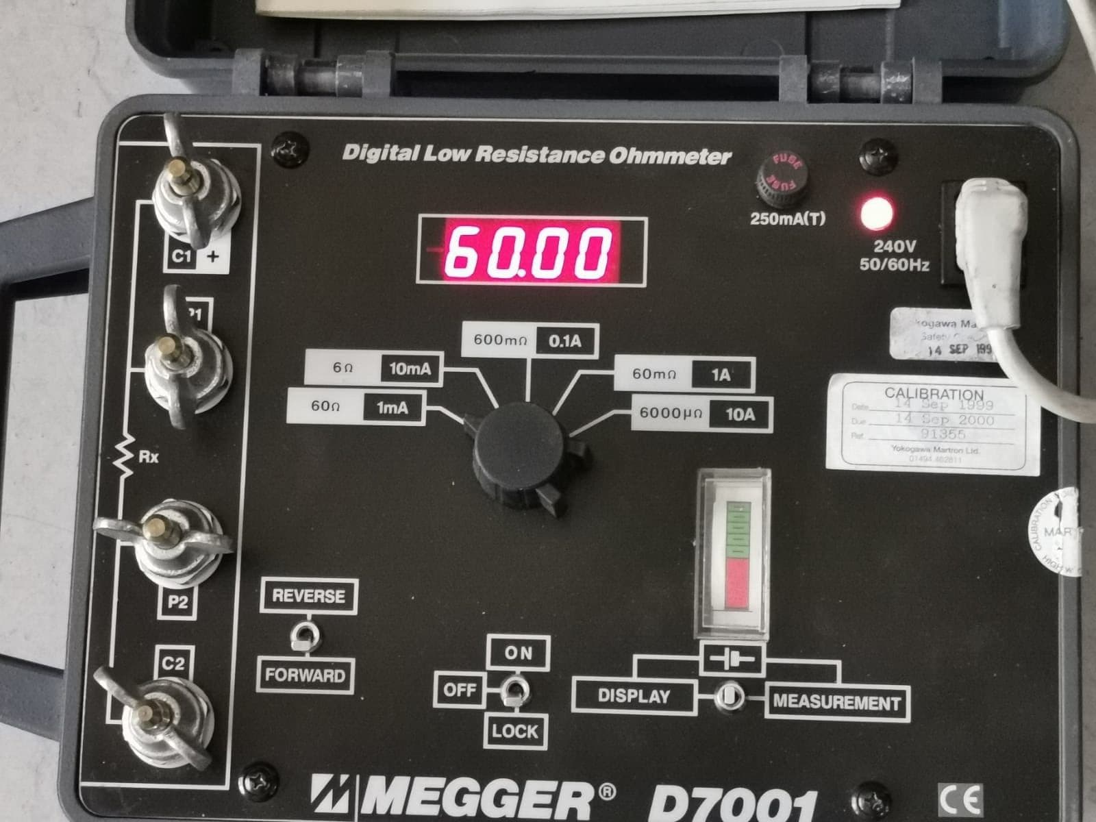 Megger Ducter D7001 Digital Low Resistance Ohmeter - TRIED & TESTED