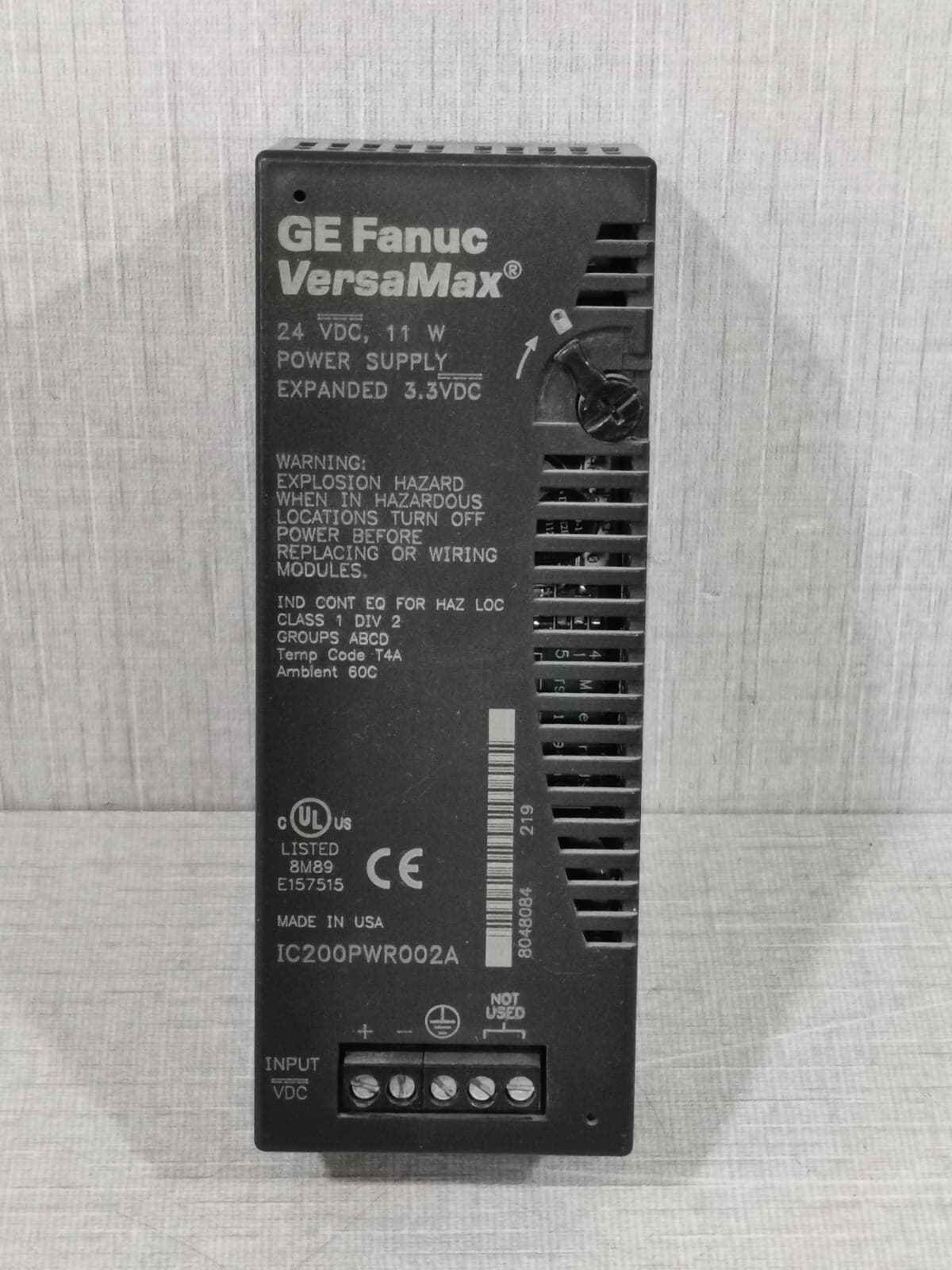 GE Fanuc VersaMax IC200PWR002A Power Supply Module