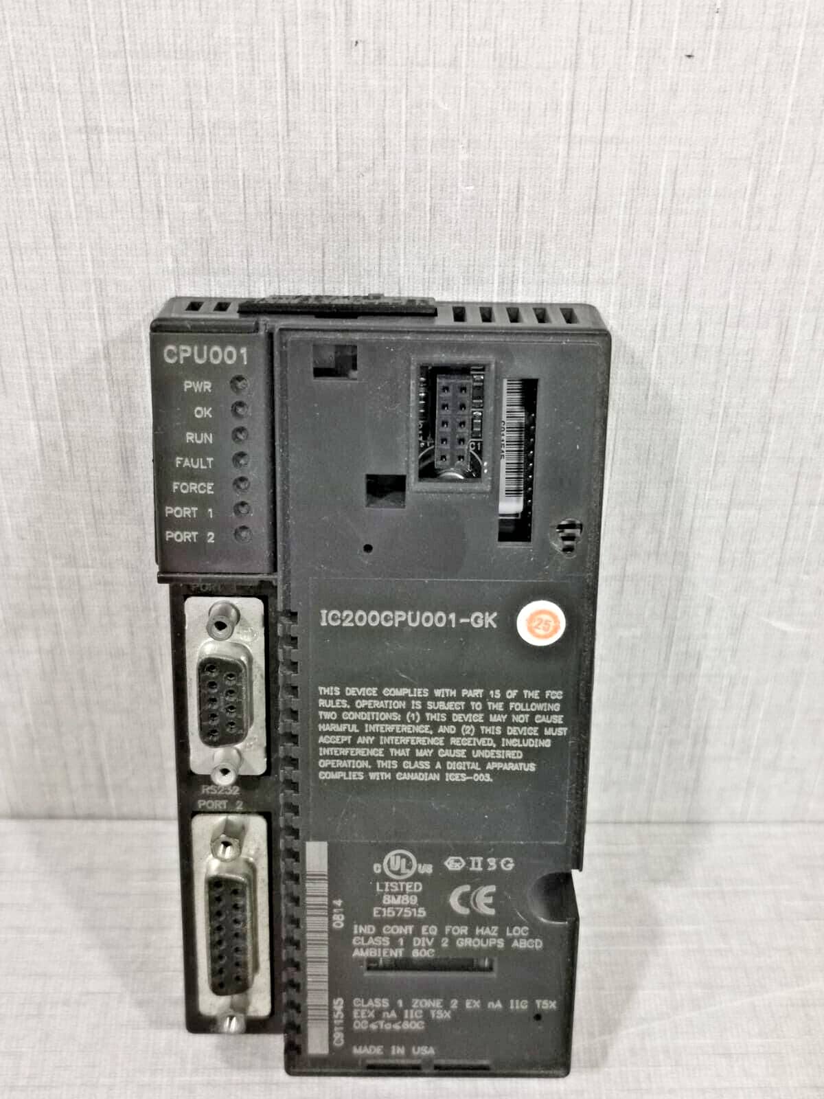 GE Fanuc IC200CPU001-GK VersaMax CPU Module