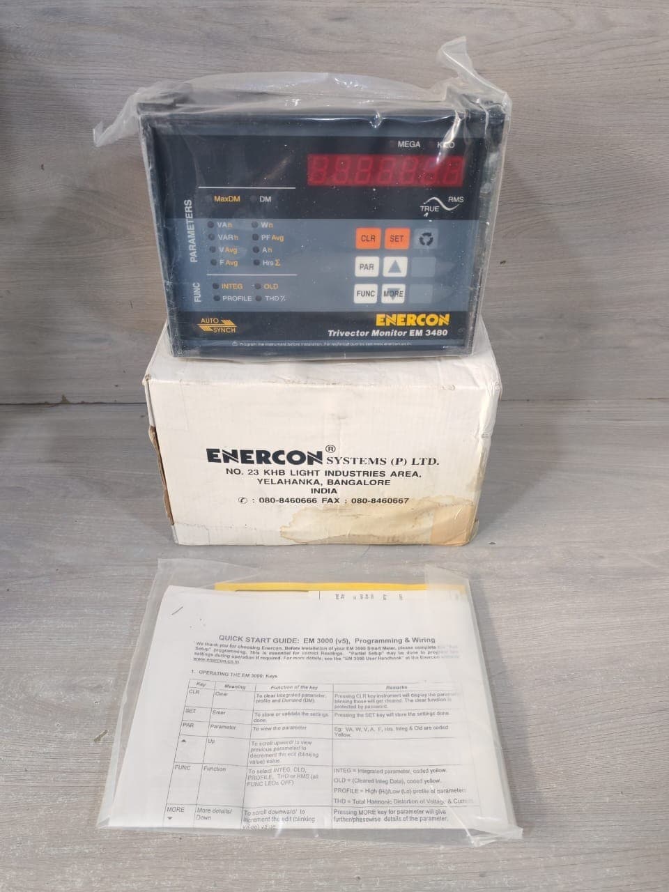 ENERCON EM 3480 TRIVECTOR MONITOR 240VAC
