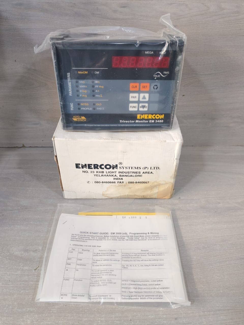 ENERCON EM 3480 TRIVECTOR MONITOR 240VAC