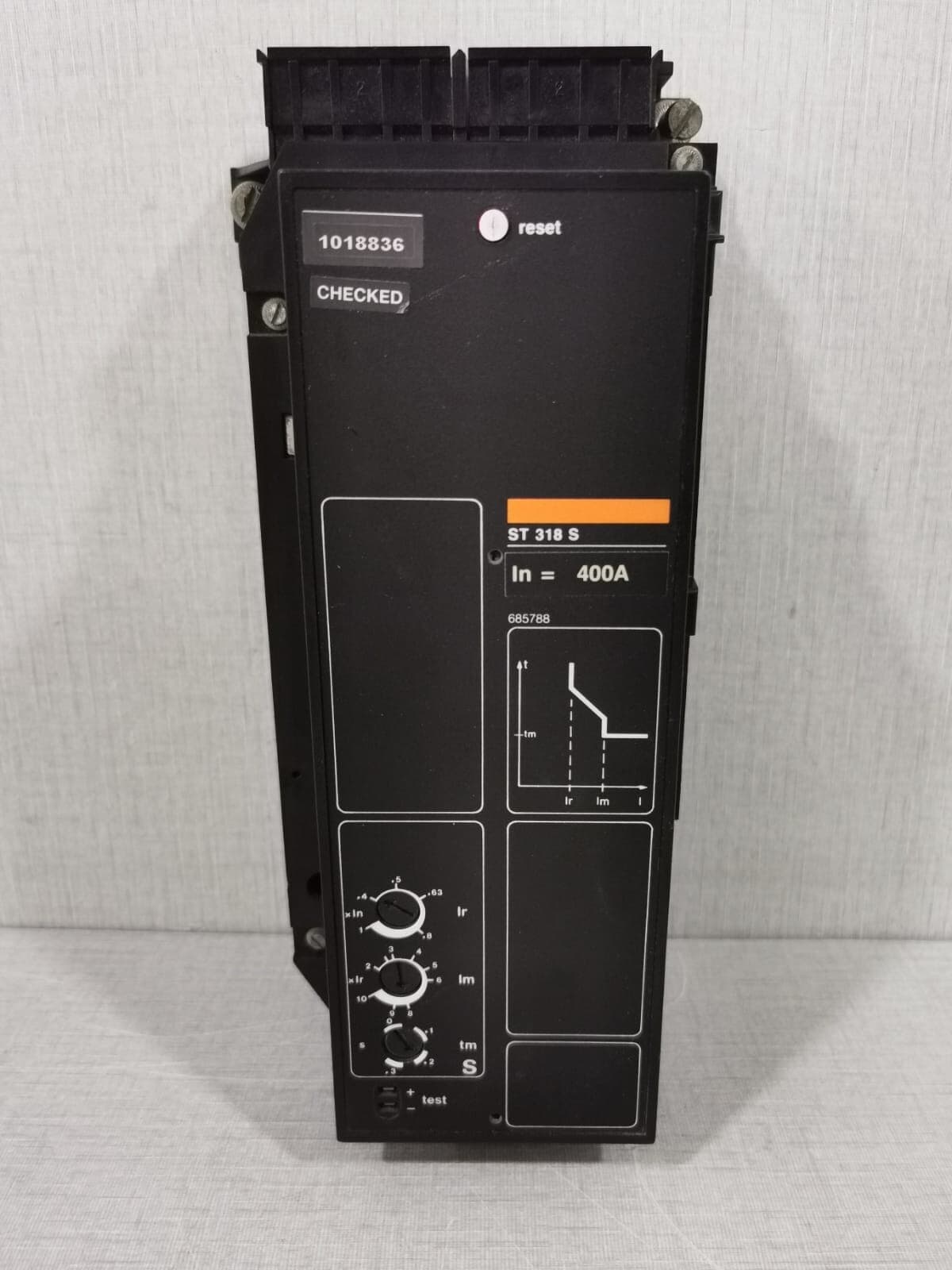 MERLIN GERIN ST318S ELECTRIC TRIP CONTROL CIRCUIT BREAKER ST 318 S IN=400A