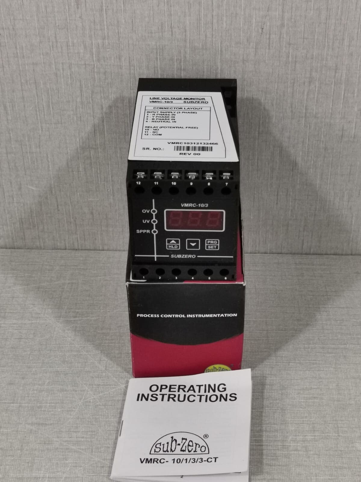 SUB-ZERO VMRC-10/3 THREE PHASE LINE VOLTAGE MONITOR (LVM)