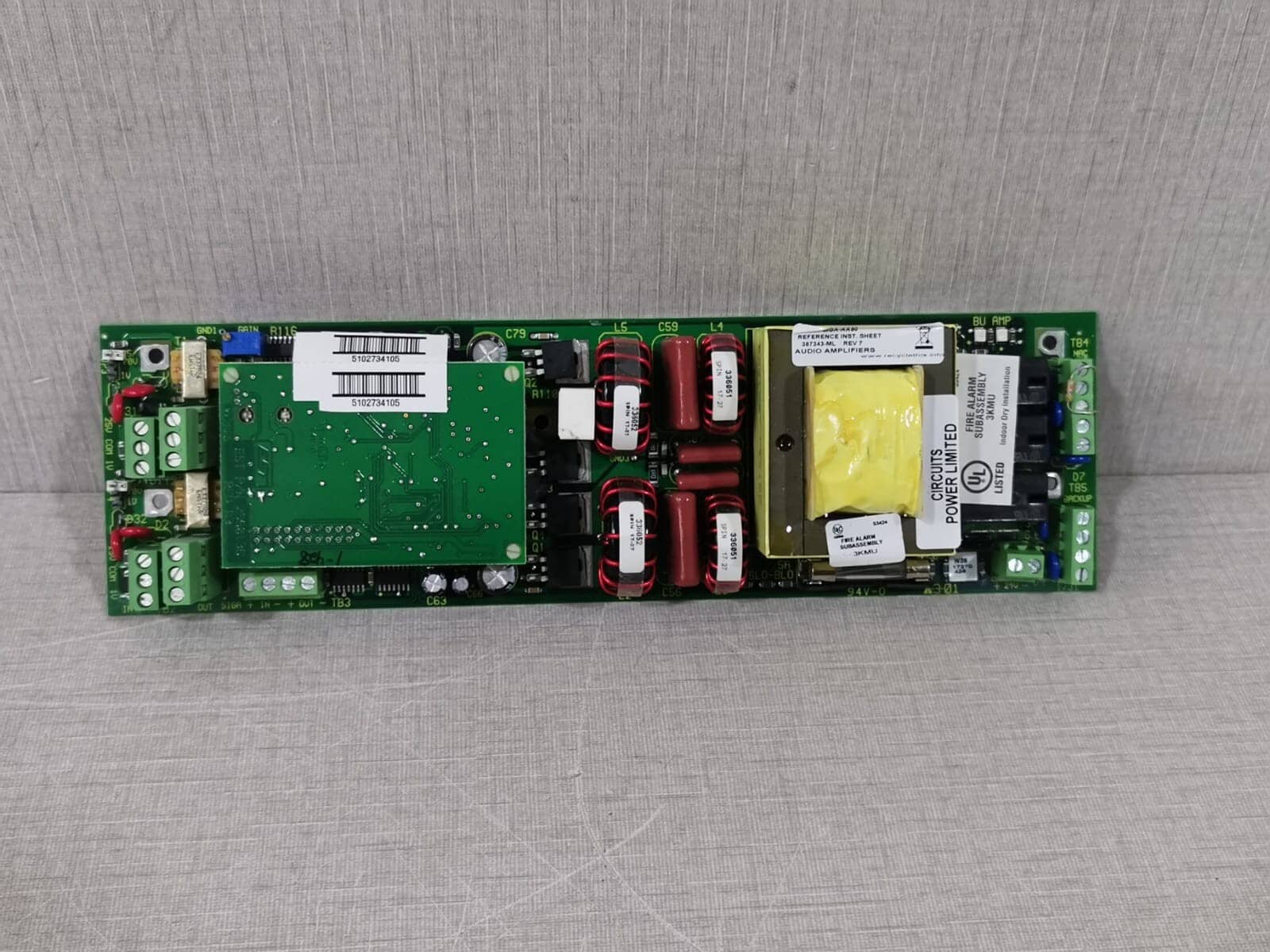 Edwards SIGA-AA50 Fire Alarm Audio Amplifier PCB Board