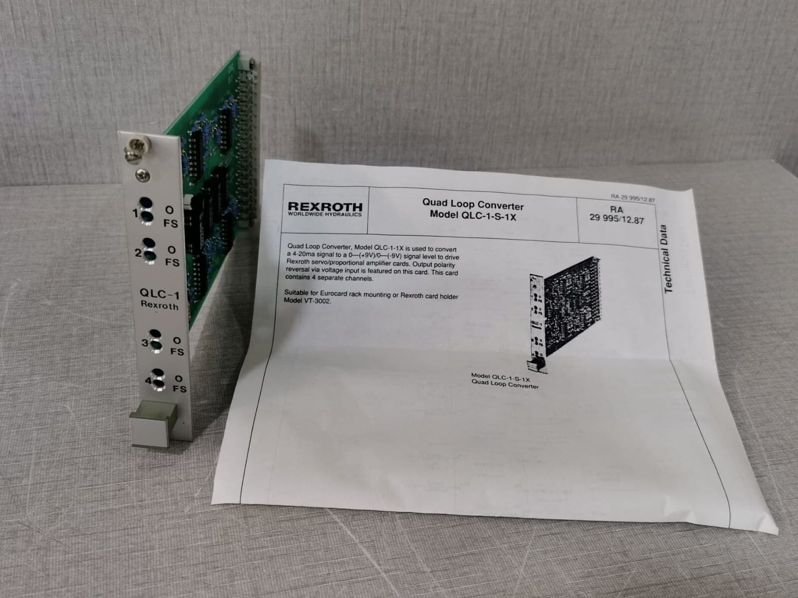 Rexroth QLC-1/ QLC-1-S-1X Quad Loop Converter PCB Card