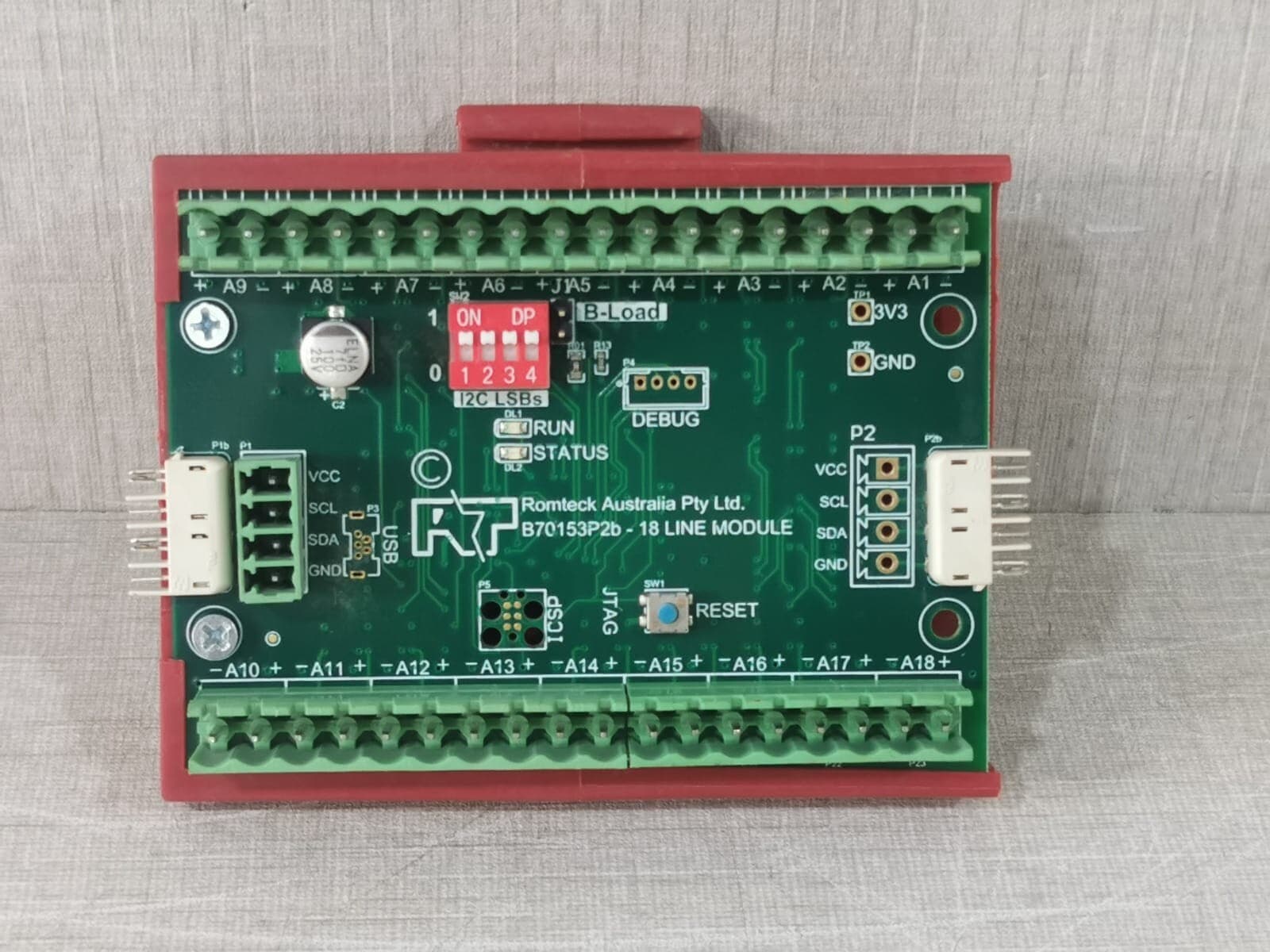 Romteck B70153P2b 18 Line Module PCB Card