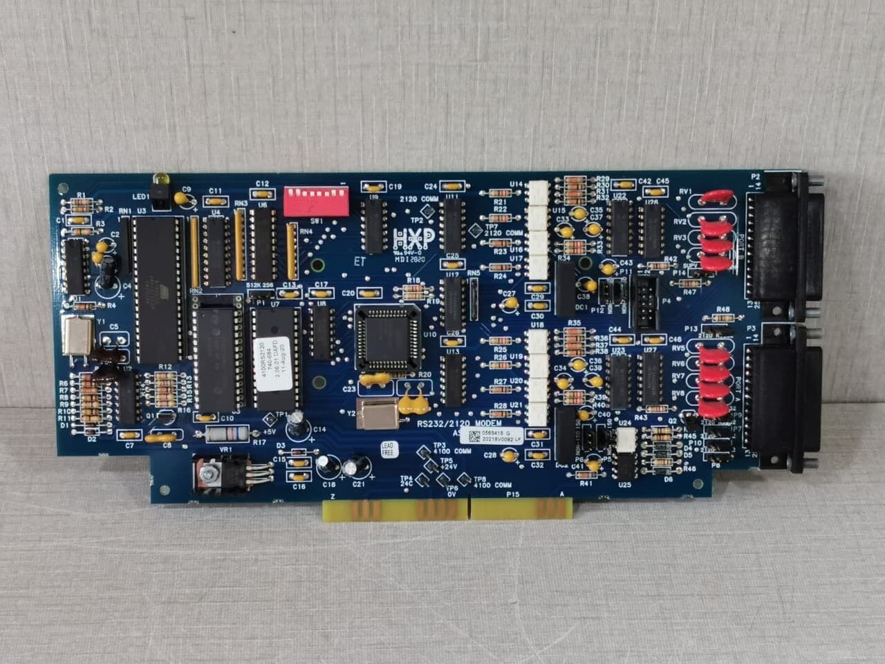 Simplex 4100-6038 Dual RS232 Interface PCB Card 742-704 Rev. E