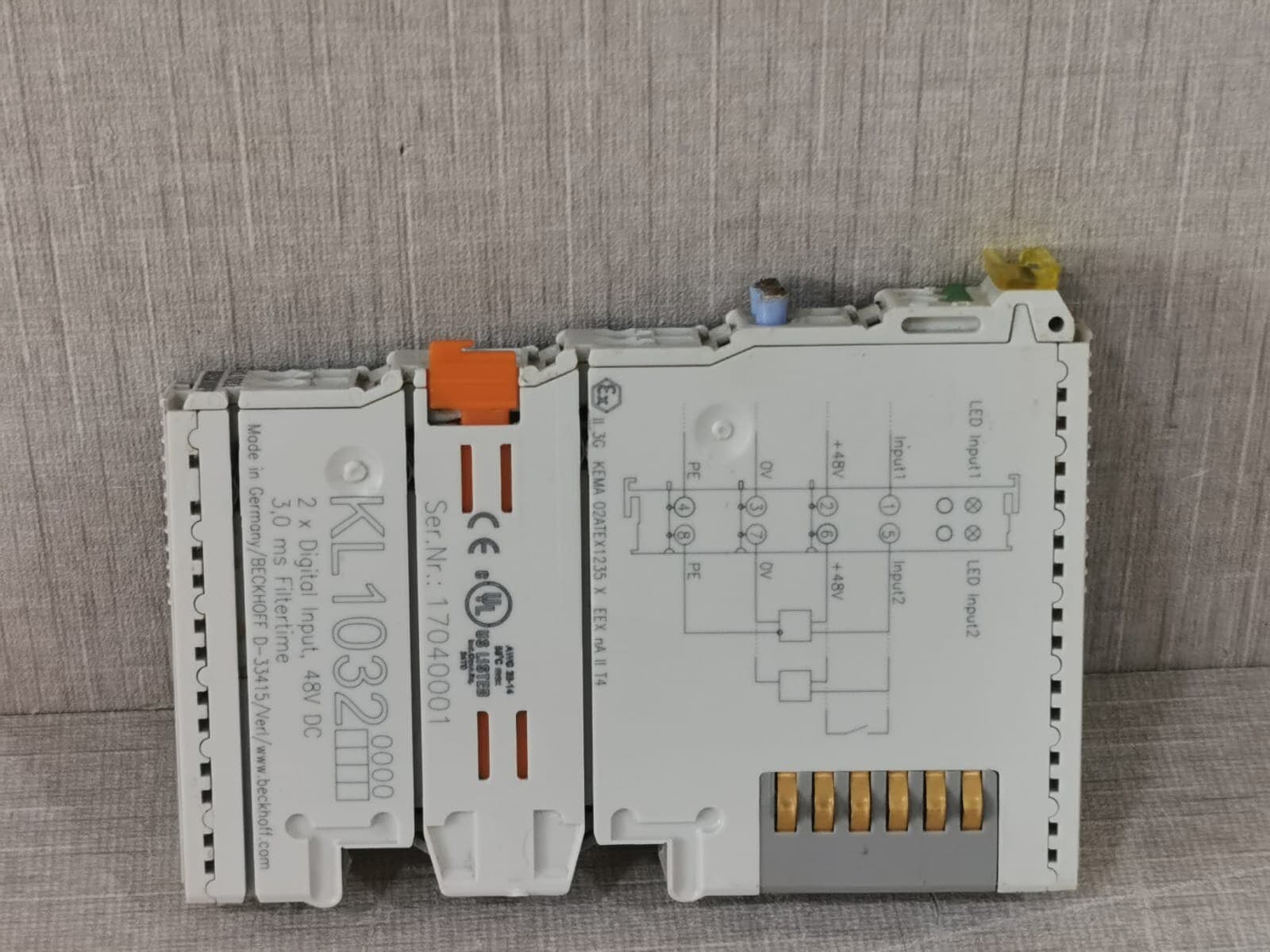BECKOFF KL1032 2-channel digital input, 48 V DC, 3 ms BUS TERMINAL