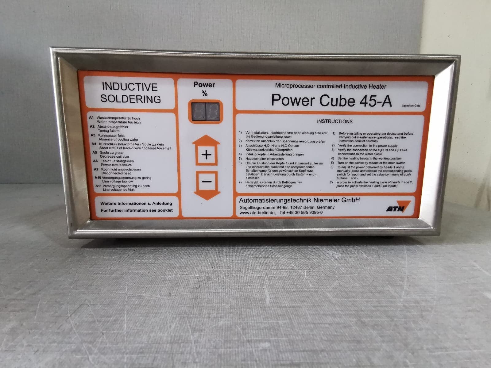 CEIA POWER CUBE 45-A MICROPROCESSOR CONTROLLED INDUCTIVE HEATER PW3-45/900-AC