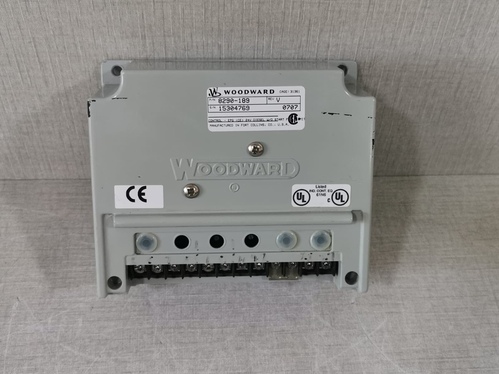 Woodward 8290-189 Rev. V Speed Controller