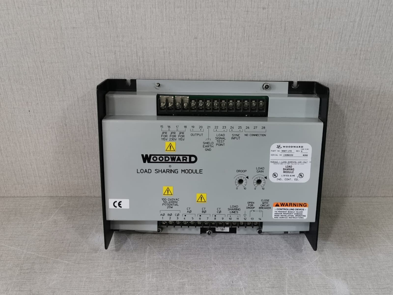 Woodward Load Sharing Module 9907-173 Rev. A