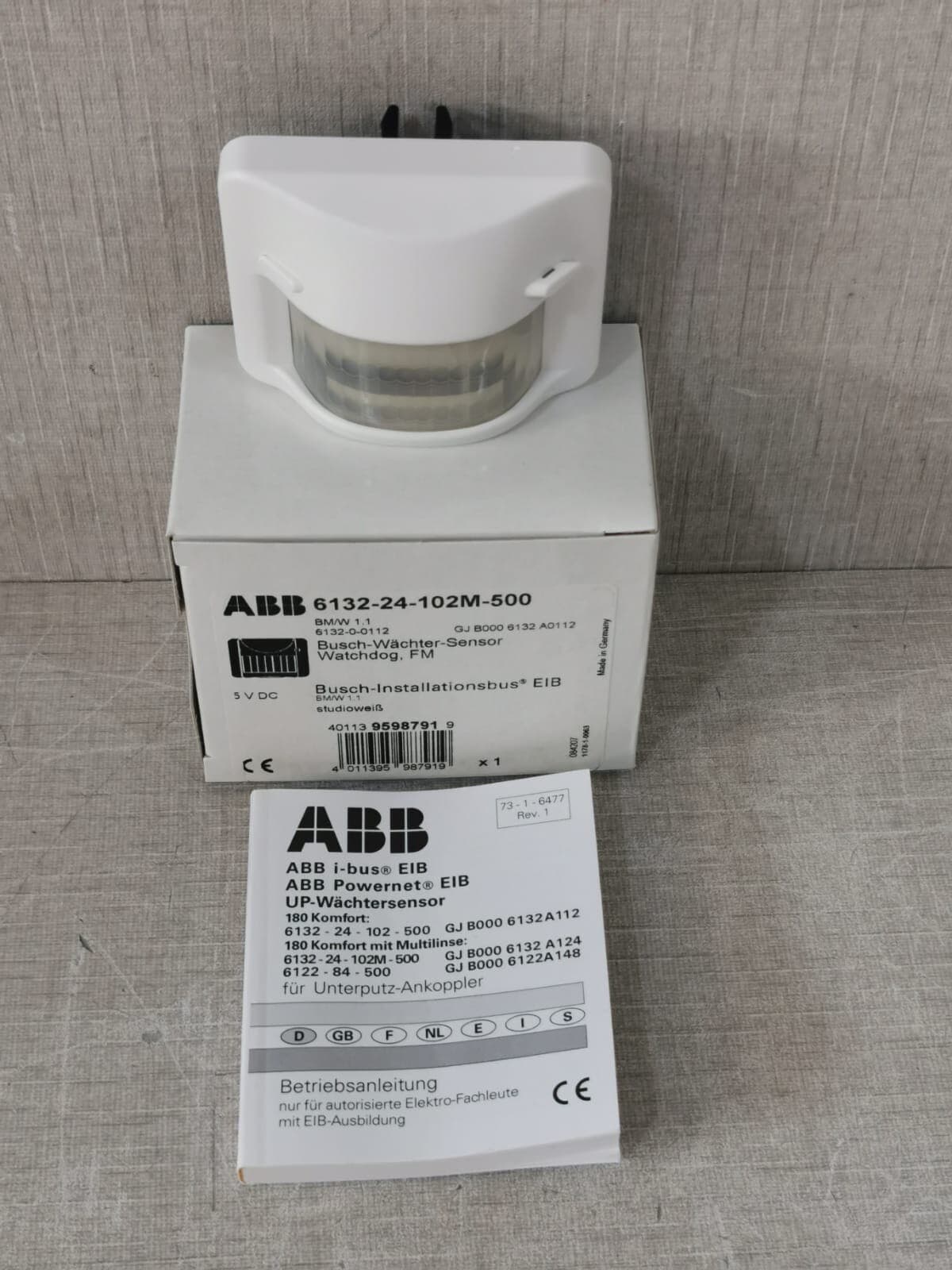 ABB 6132-24-102M-500/6132-0-0112 Busch Watchdog 180 FM Sensor Comfort II