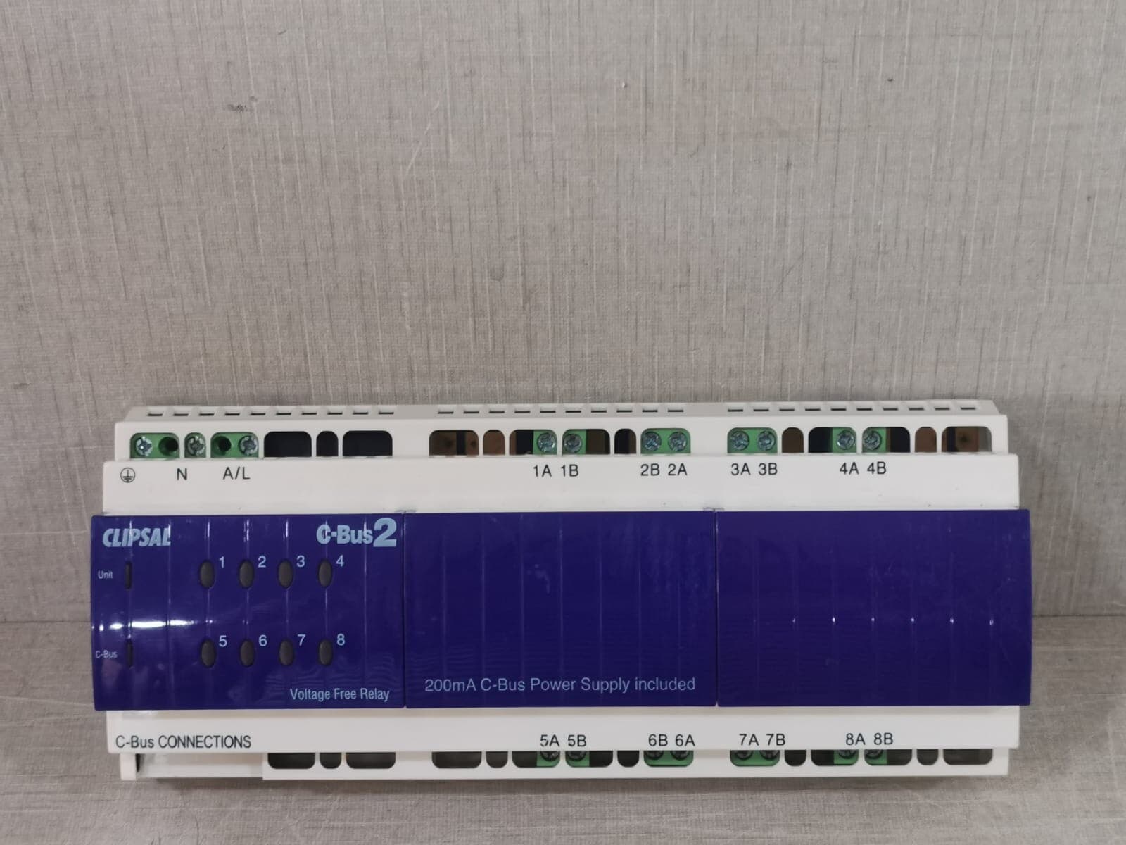 CLIPSAL L5508RVF C-BUS2 8-CHANNEL VOLTAGE FREE RELAY (MFG 2016)