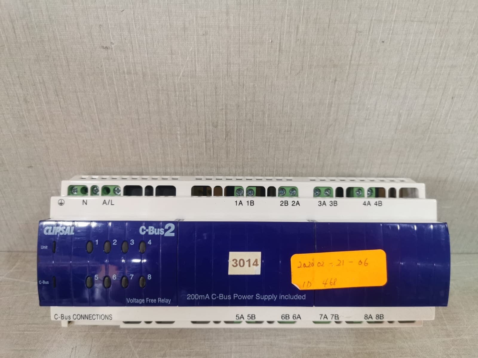 CLIPSAL L5508RVF C-BUS2 8-CHANNEL VOLTAGE FREE RELAY (MFG 2015)
