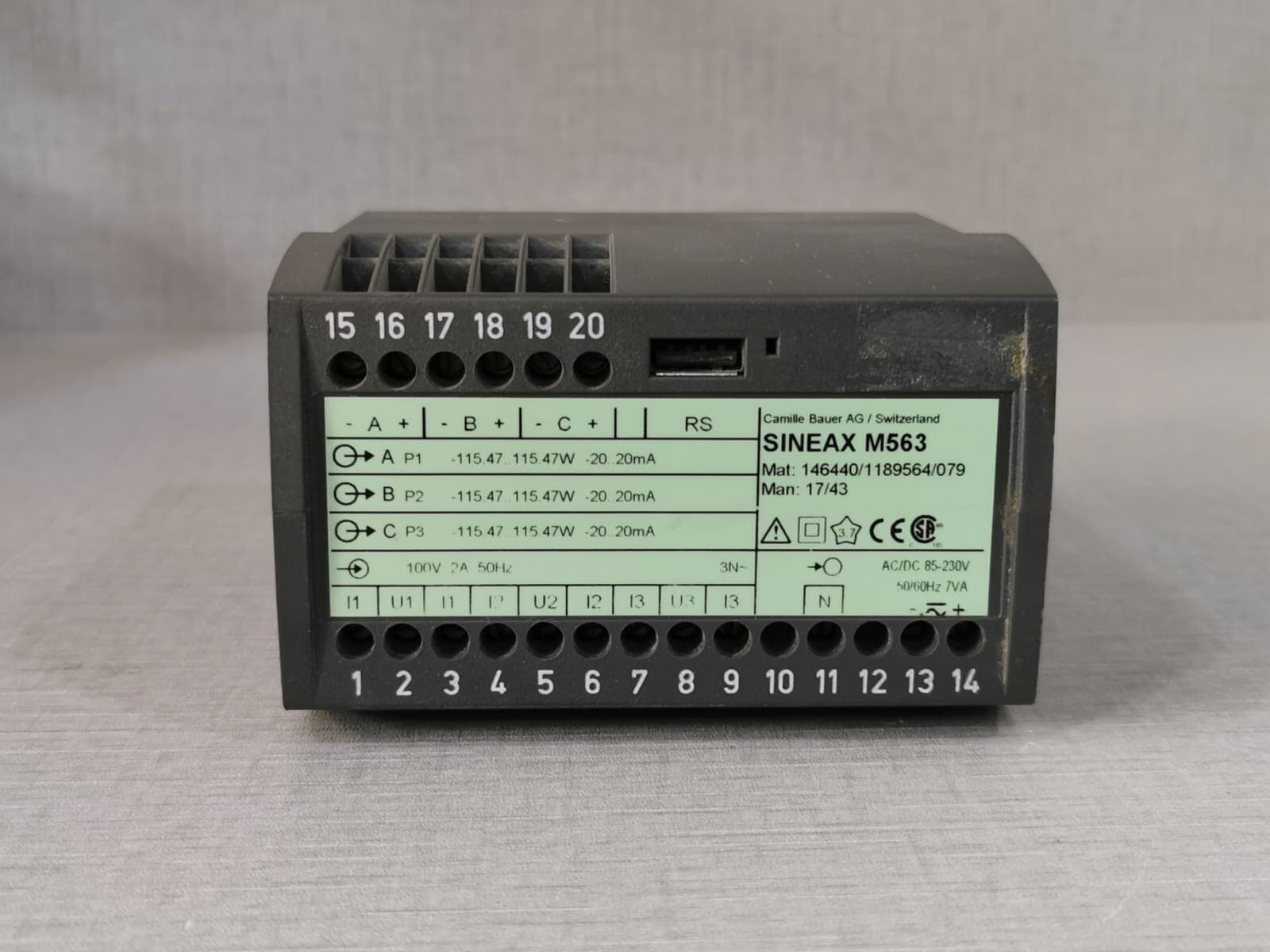 Camille Bauer SINEAX M563 Programmable Multi-transducer