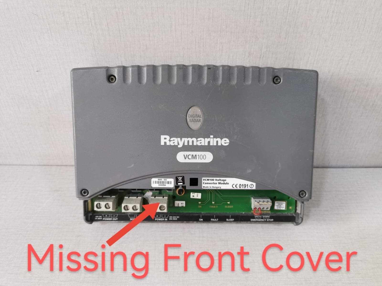 Raymarine VCM 100 Voltage Converter Module - Missing Front Cover