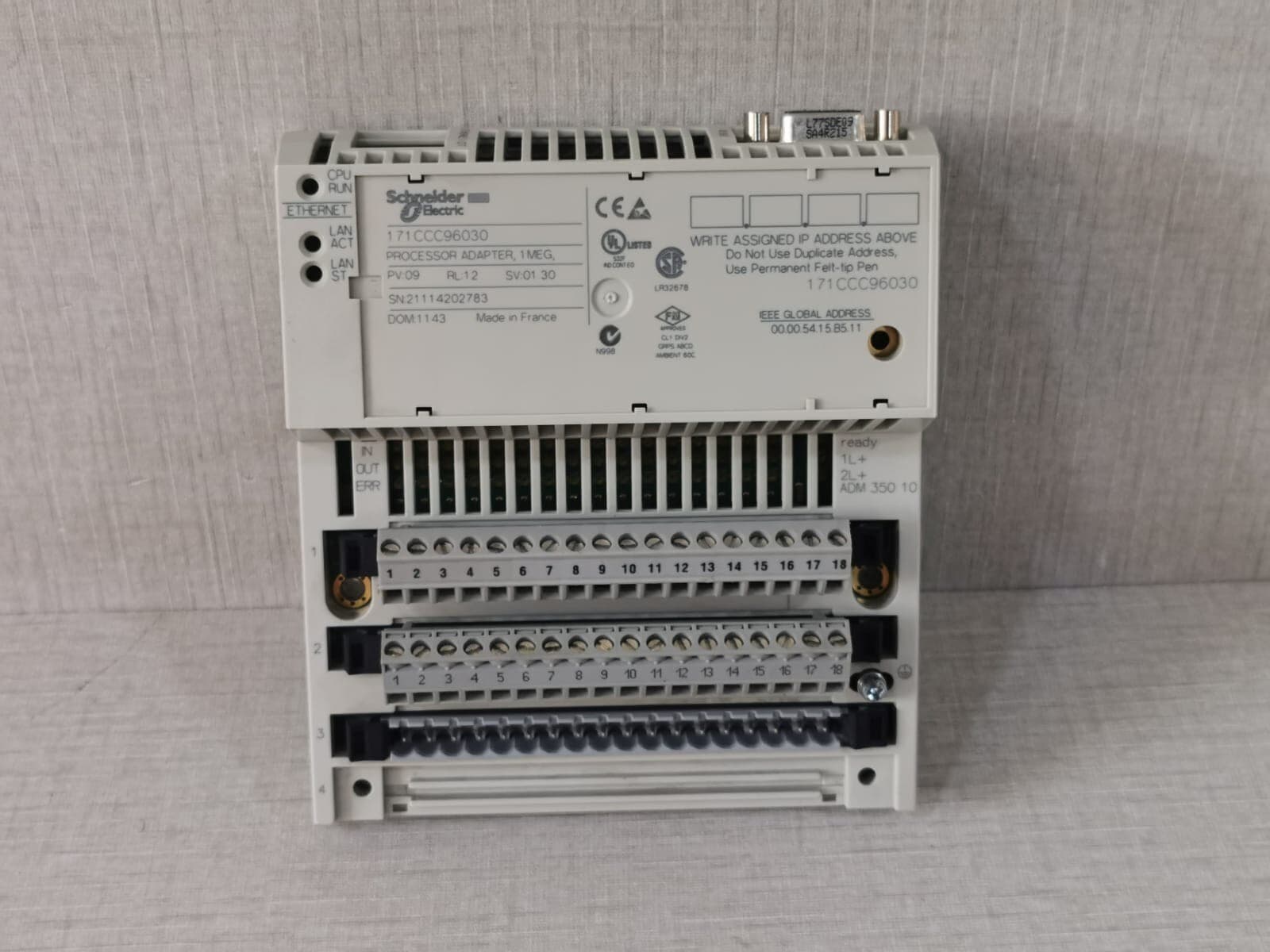 Schneider Electric 171CCC96030 Processor Adapter with BASE 170ADM35010