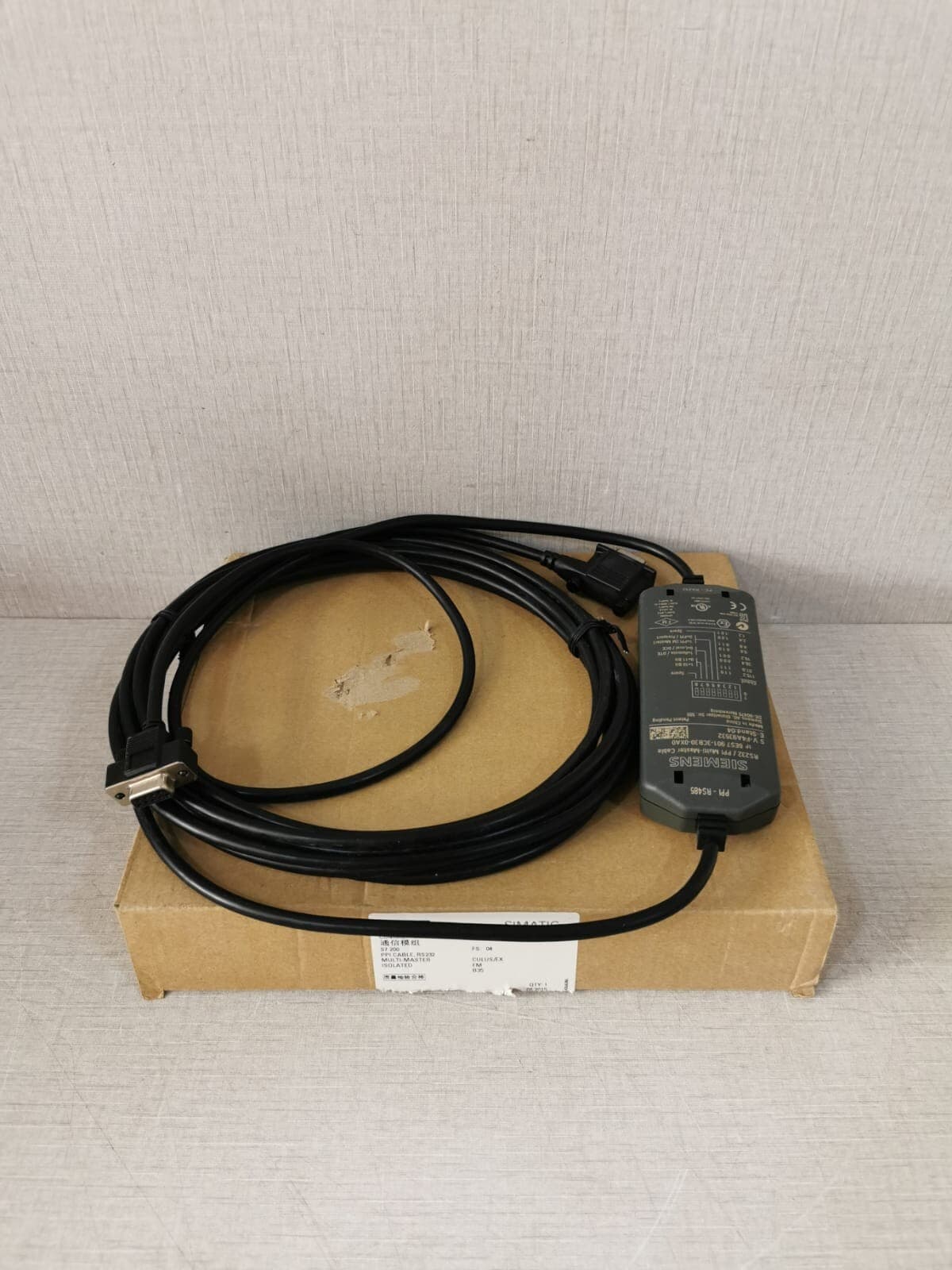 SIEMENS 6ES7-901-0XA0 S7-200 / RS232 / PPI MULTI-MASTER CABLE WITH BROKEN BOX