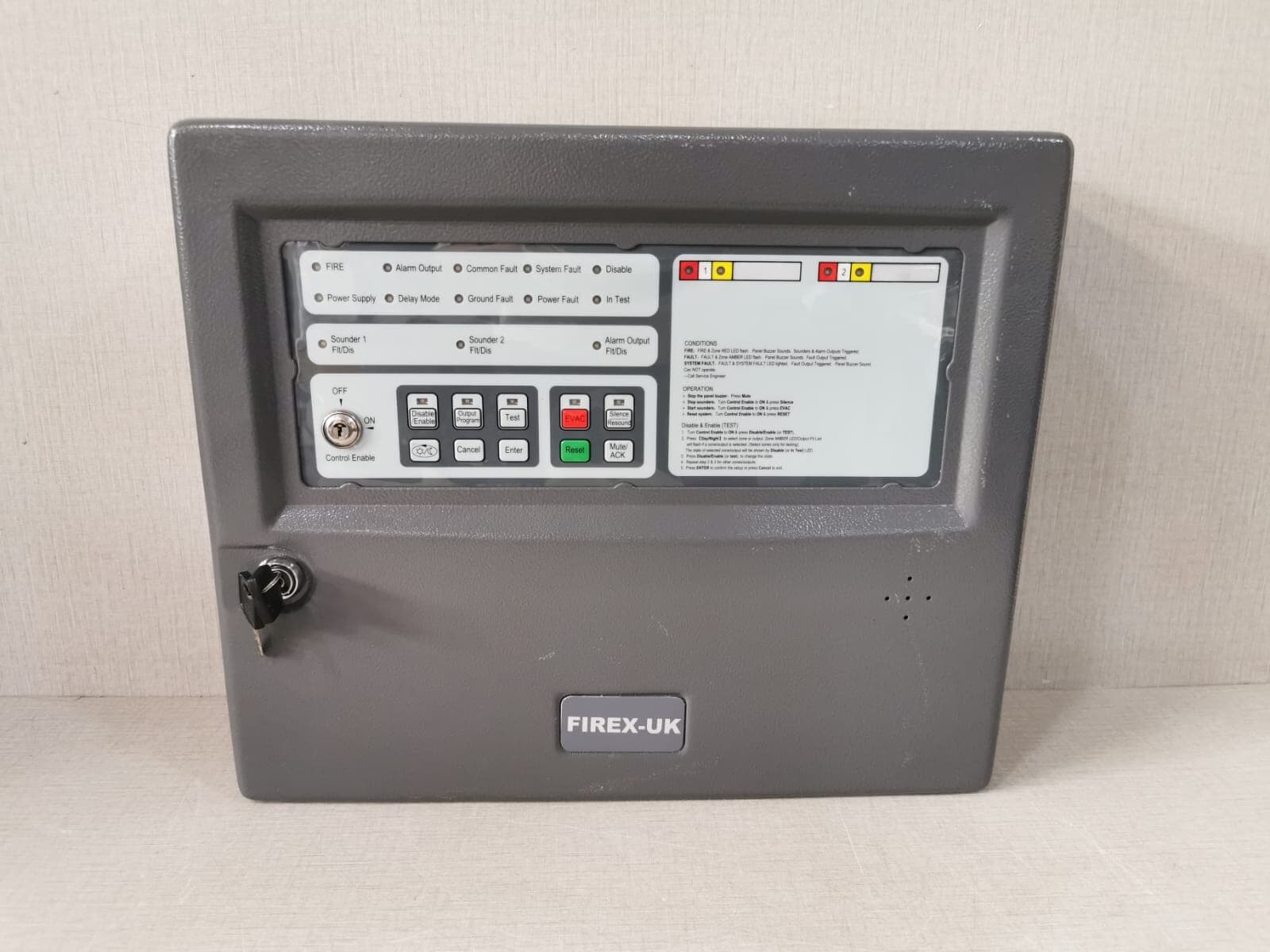 FIREX-UK FX102A Conventional Fire Alarm Control Panel