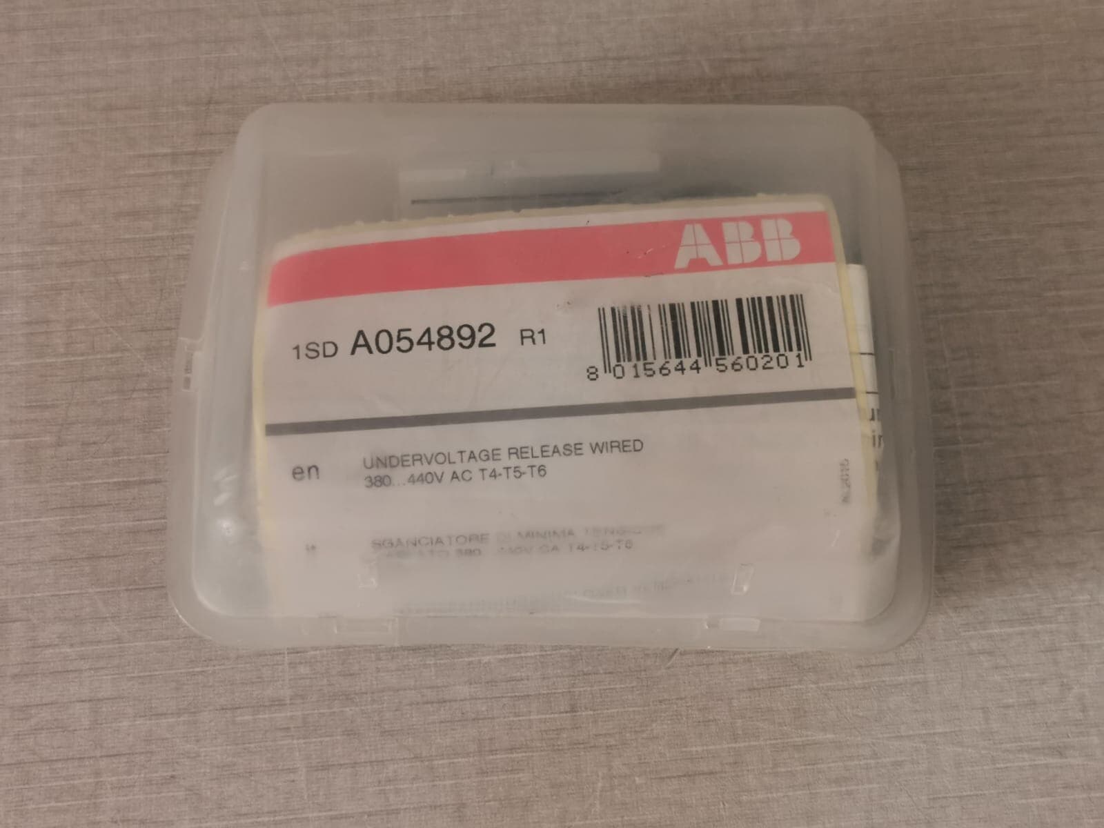 ABB 1SDA054892R1 Circuit Breaker Accessory UnderVoltage Release Wired 380-440V