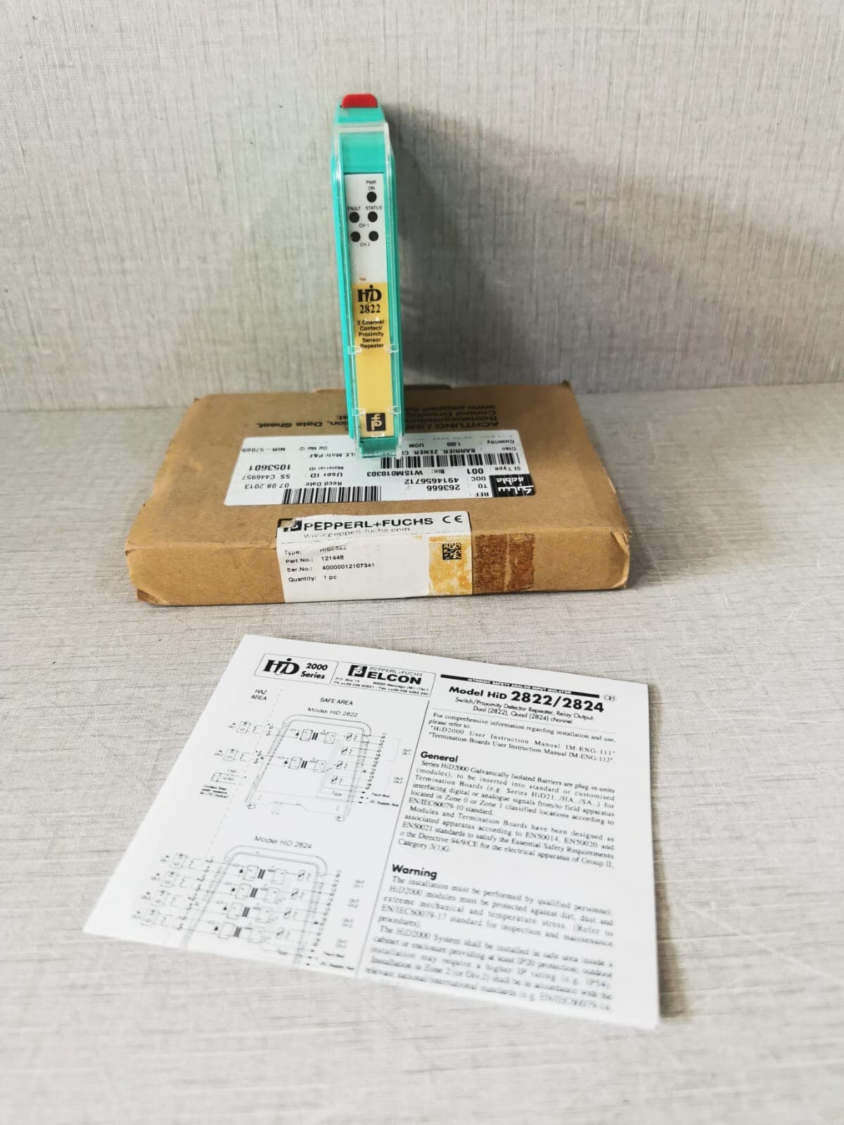 PEPPERL+FUCHS ELCON HiD 2822 2 CH. Contact / Proximity Sensor Repeater 121448