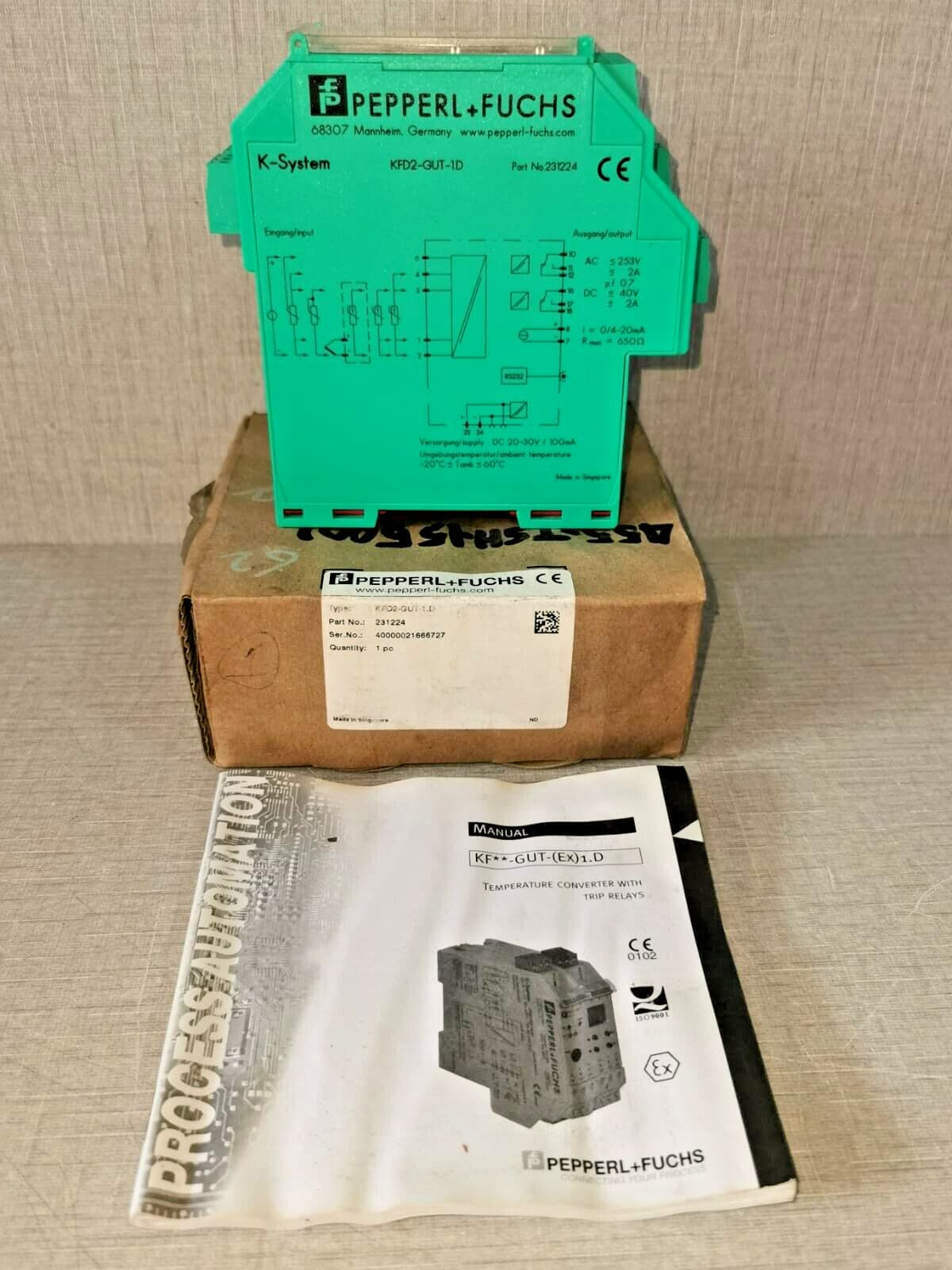 PEPPERL+FUCHS KFD2-GUT-1.D TEMPERATURE CONVERTER 231224