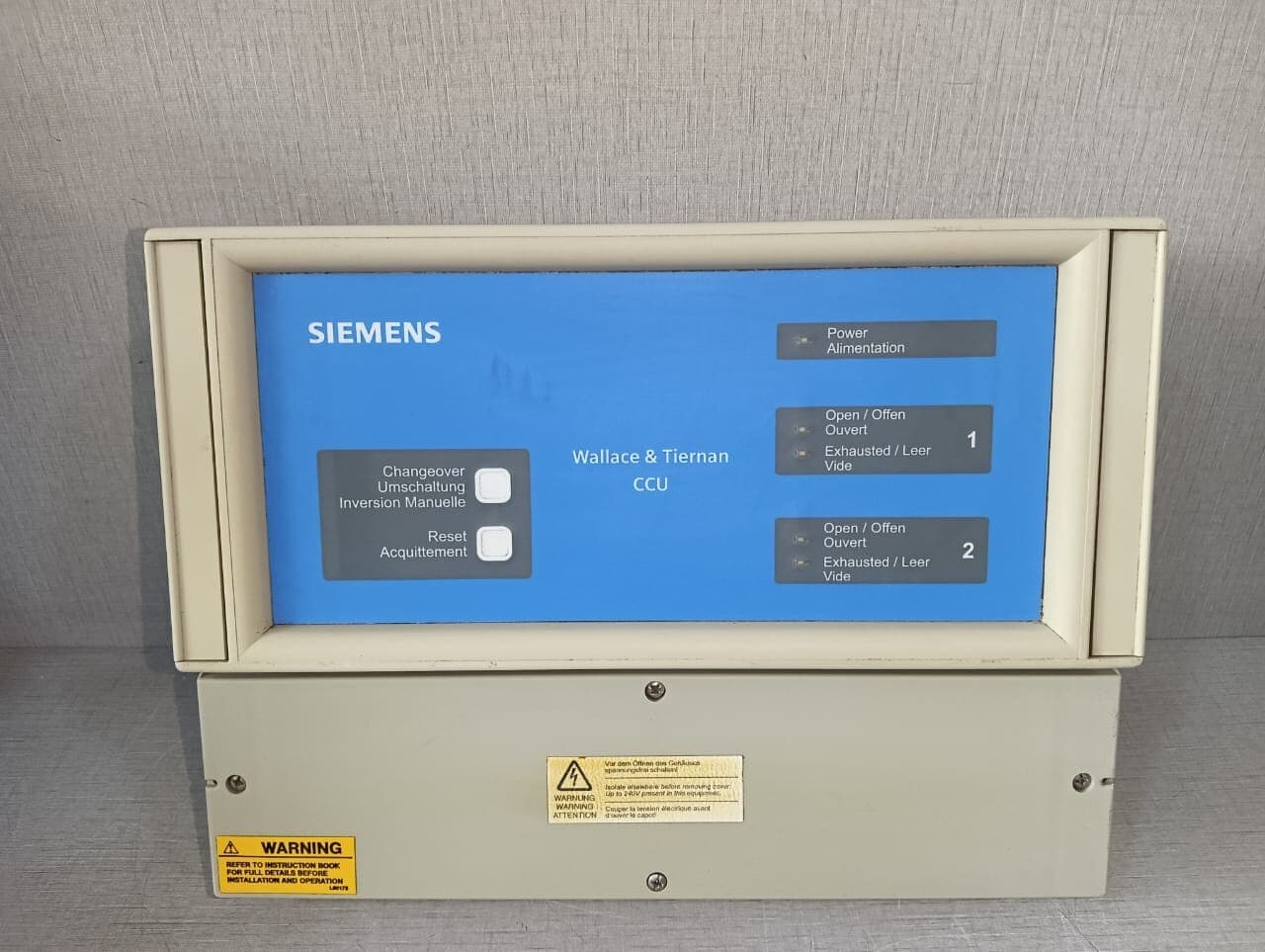 SIEMENS /WALLACE & TIERNAN CCU AAB2172 CHANGEOVER UNIT