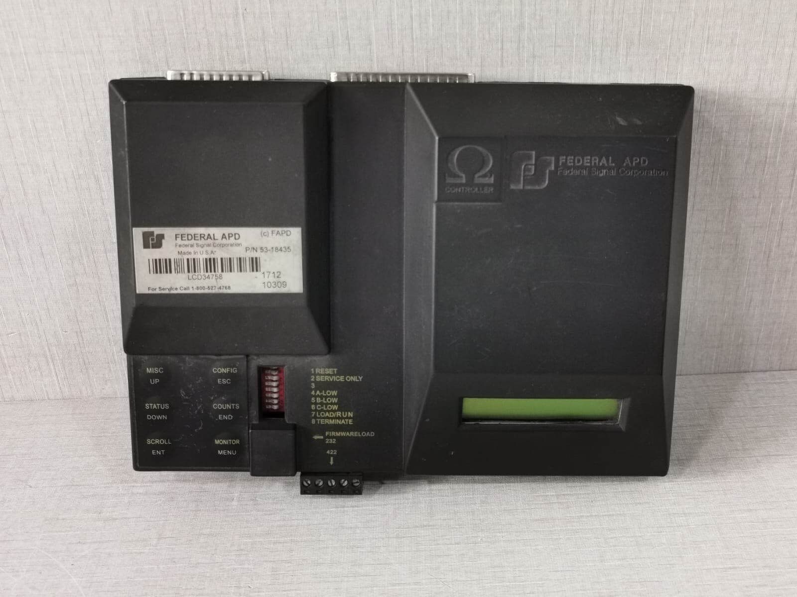 FEDERAL APD OMEGA LCD CONTROLLER P/N:53-18435- TRIED & TESTED