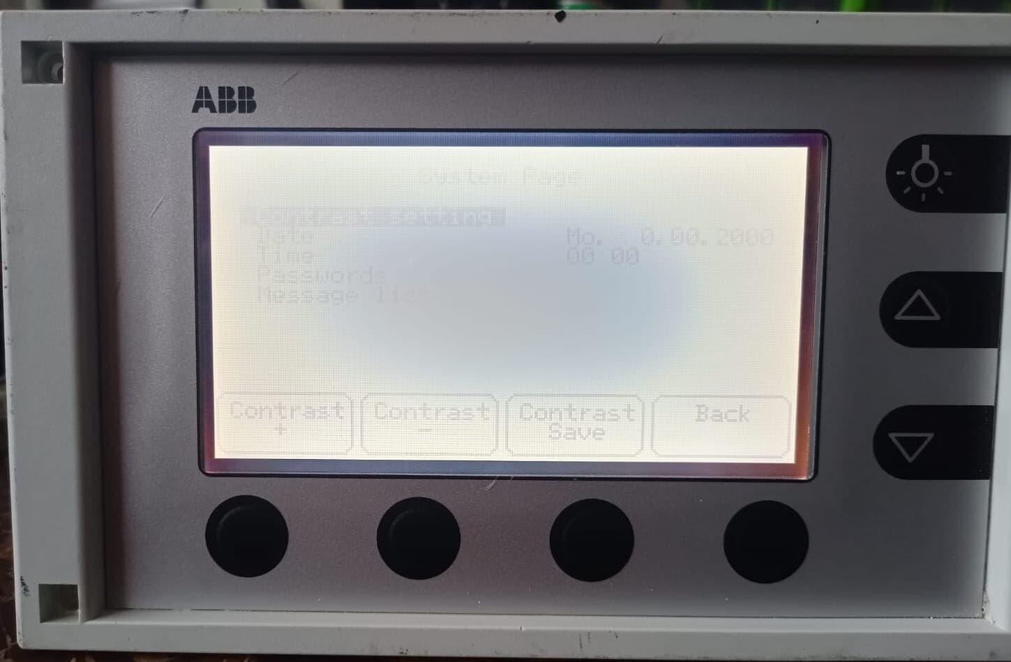 ABB MT701.2,SR Control Panel LCD, Silver -BLACK SPOT ON THE SCREEN