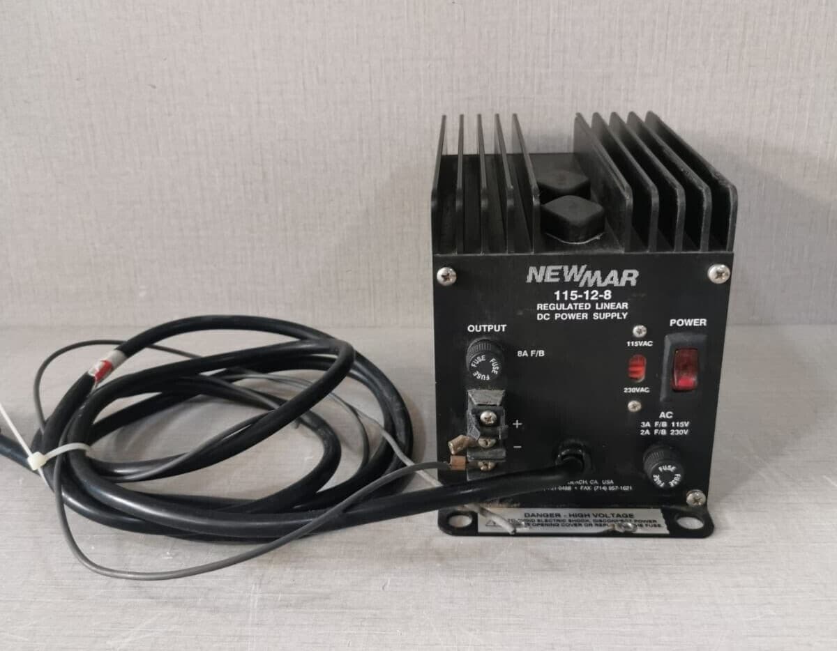 NEWMAR 115-12-8 REGULATED LINEAR DC POWER SUPPLY 115V/ 230V