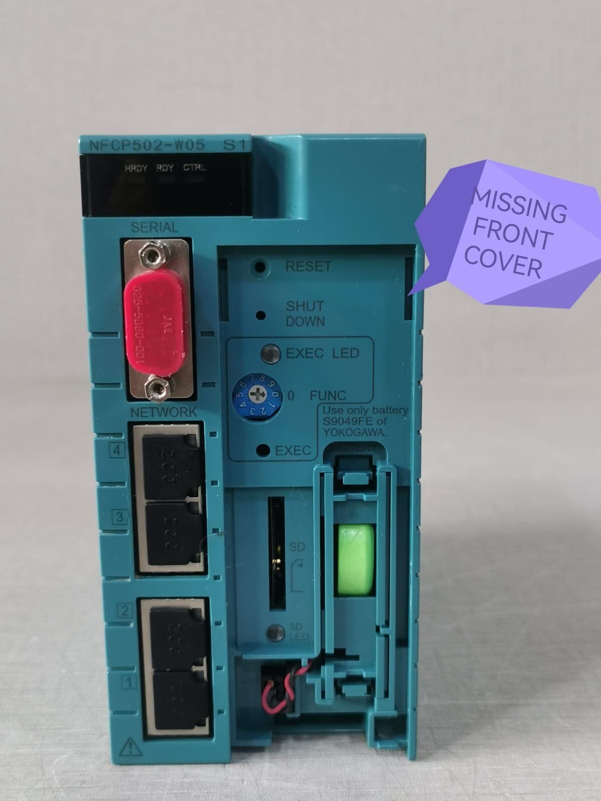 YOKOGAWA NFCP502-W05 S1 CPU MODULE - & Missing Front Cover