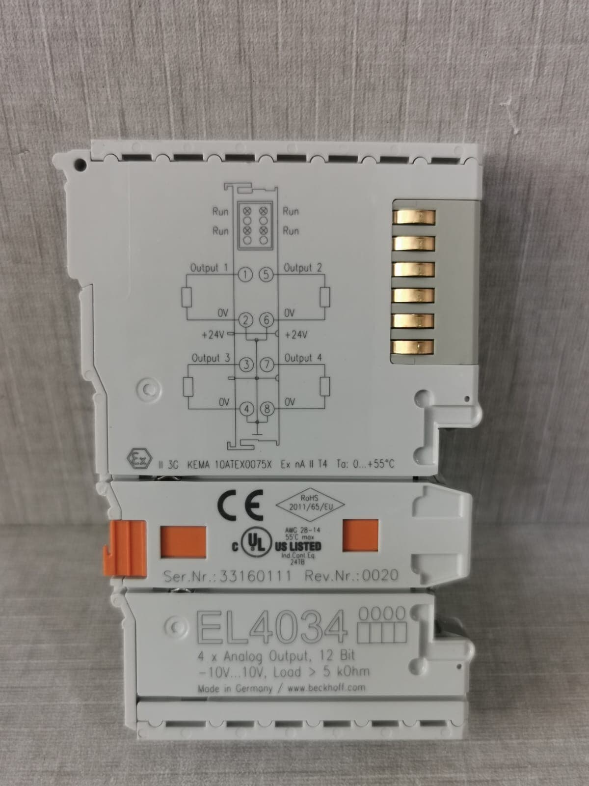 BECKOFF EL4034 4XANALOG OUTPUT,12 BIT