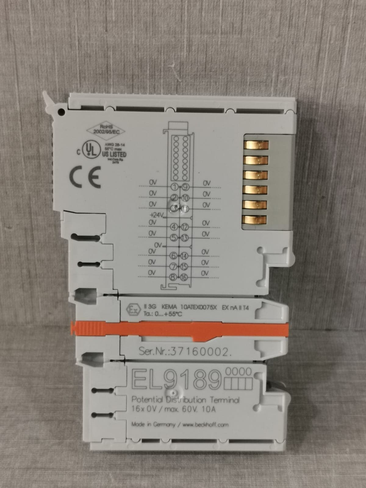 BECKHOFF EL9189 POTENTIAL DISTRIBUTION TERMINAL