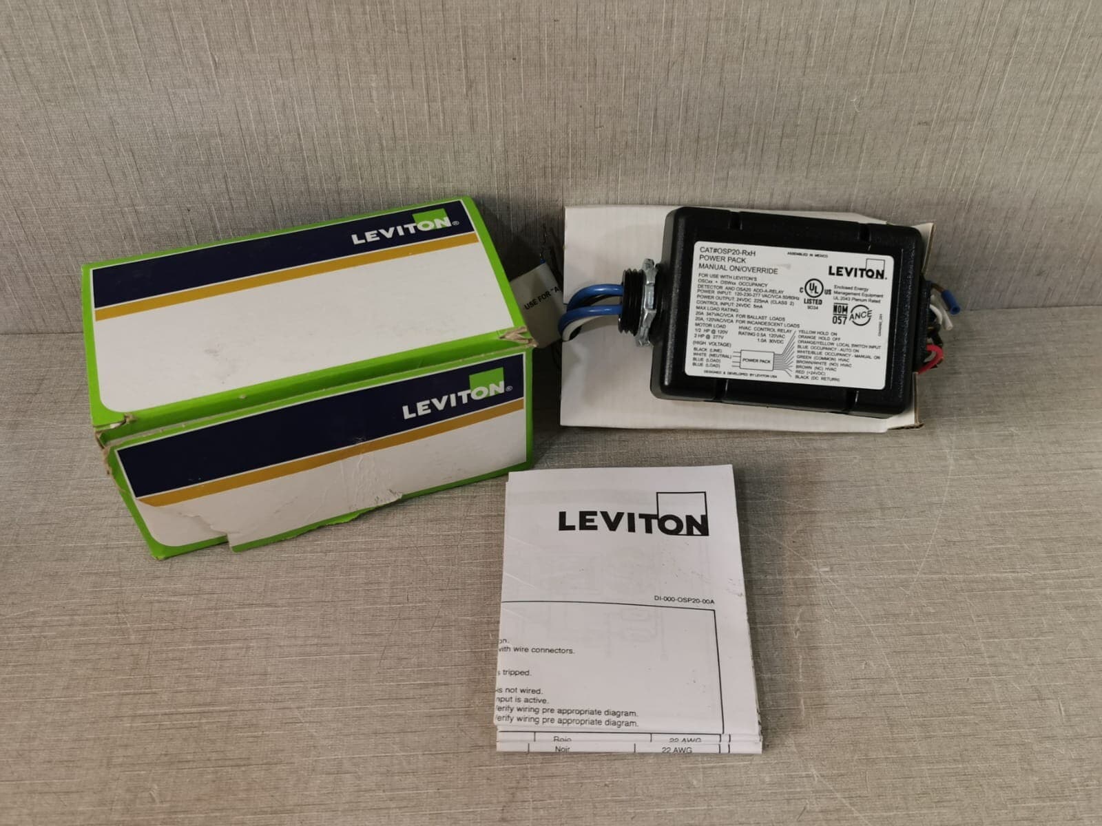 Leviton OSP20-RDH Sensor Power Pack (Black) - INCOMPLETE