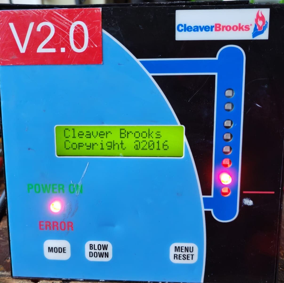 CLEAVER BROOKS CBLME-M LEVEL MASTER CONTROLLER 623-0192-000- WITH DAMAGED PART