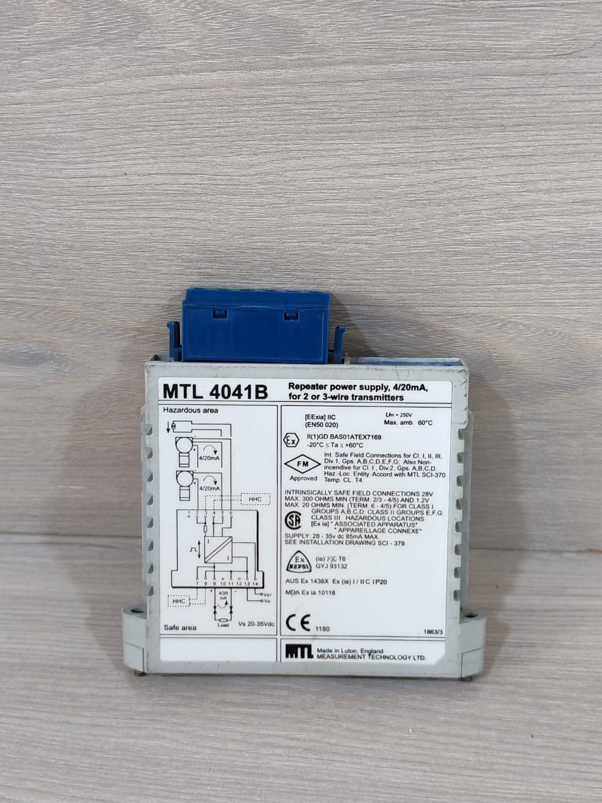 MTL 4041B REPEATER POWER SUPPLY,4/20mA, for 2 or 3-WIRE TRANSMITTERS