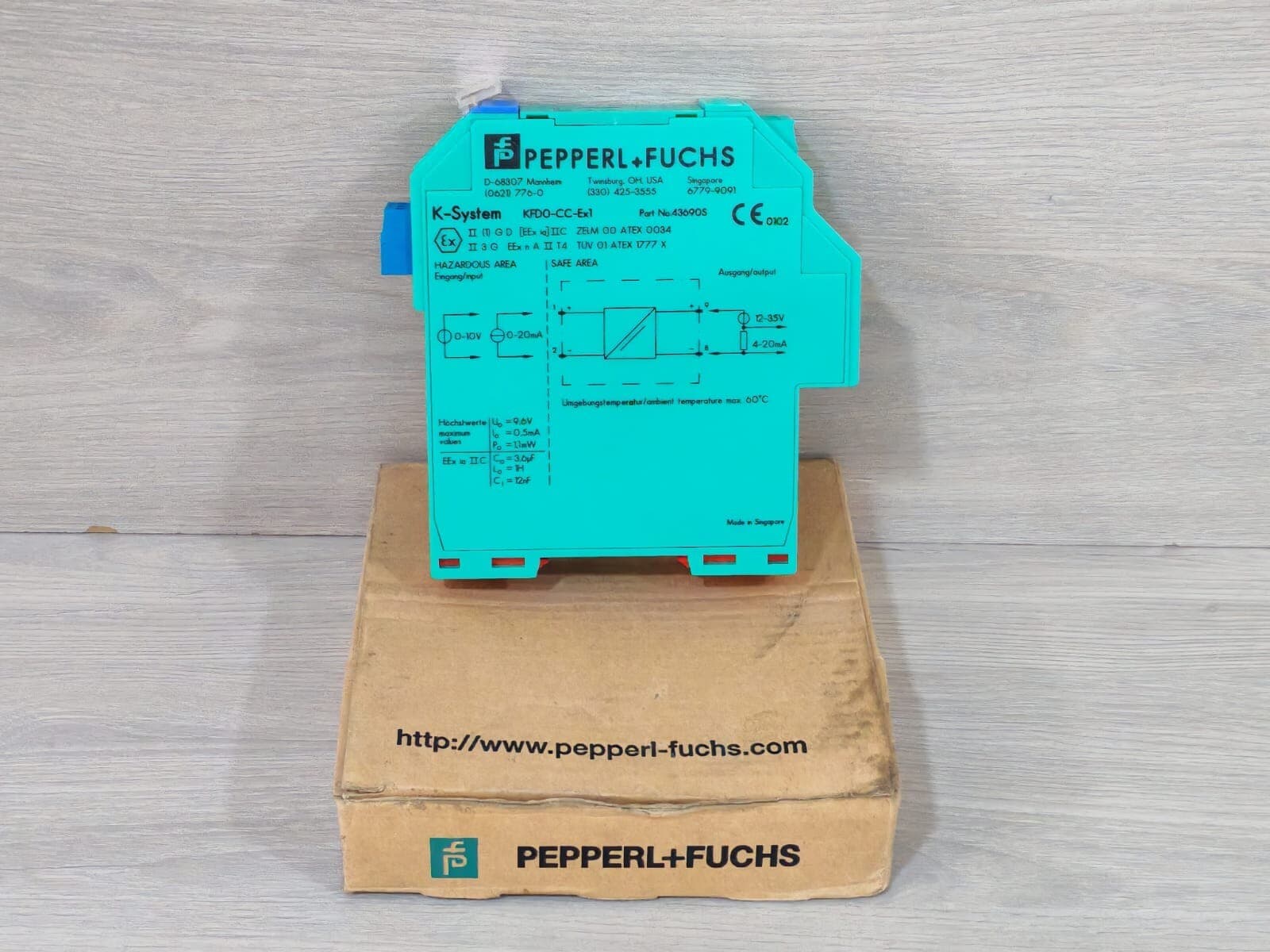 PEPPERL+FUCHS KFD0-CC-EX1 CURRENT/VOLTAGE CONVERTER 43690S