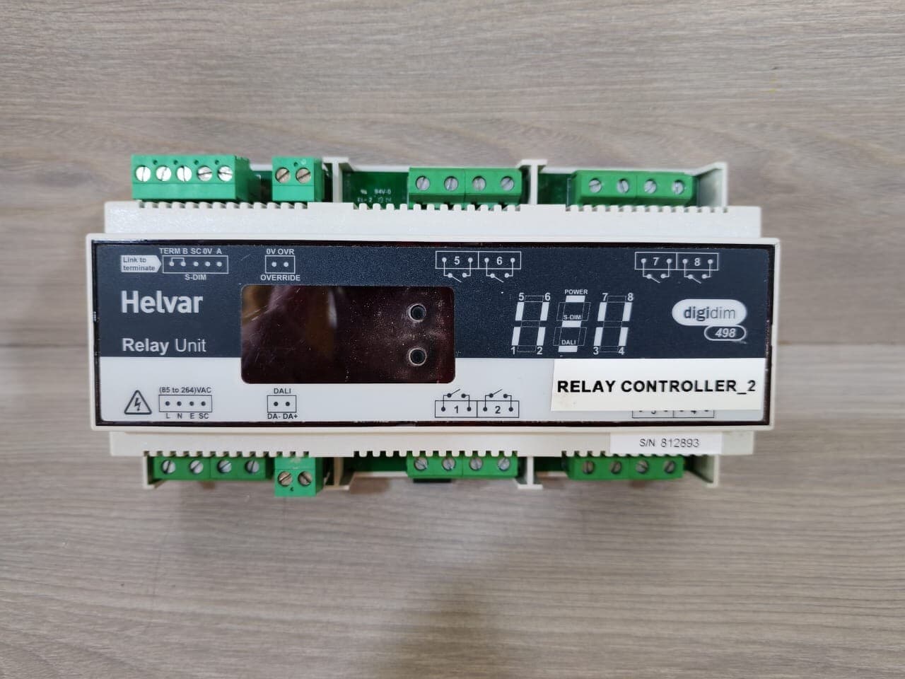 HELVAR 498 S/W V1.60 REV.6 128A RMS 85-264VAC DIGIDIM RELAY UNIT