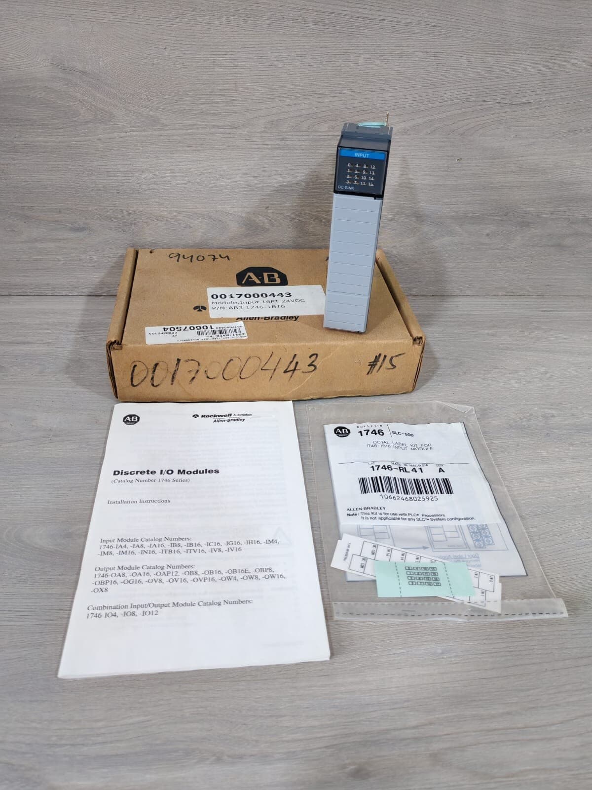 Allen Bradley 1746-IB16 SLC 500 Input Module Ser. C