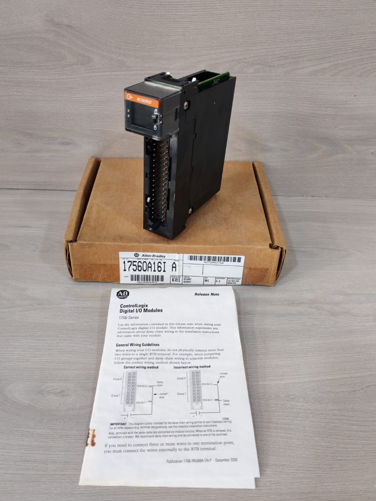 ALLEN-BRADLEY 1756-0A16I/A CONTROLOGIX 96194077 B01