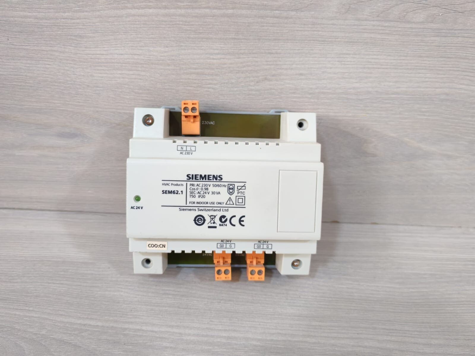 SEM62.1 SIEMENS AC 230V 50/60Hz HVAC TRANSFORMER