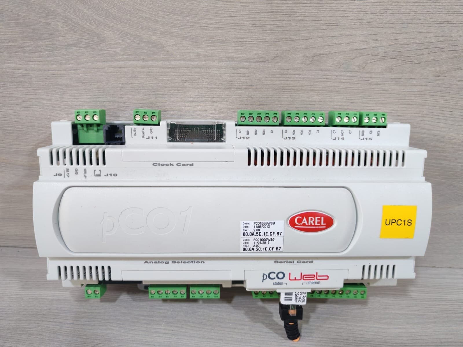 CAREL PCO1000CS0 REV 1.013 WITH PCO WEB PCO1000WB0 CARD