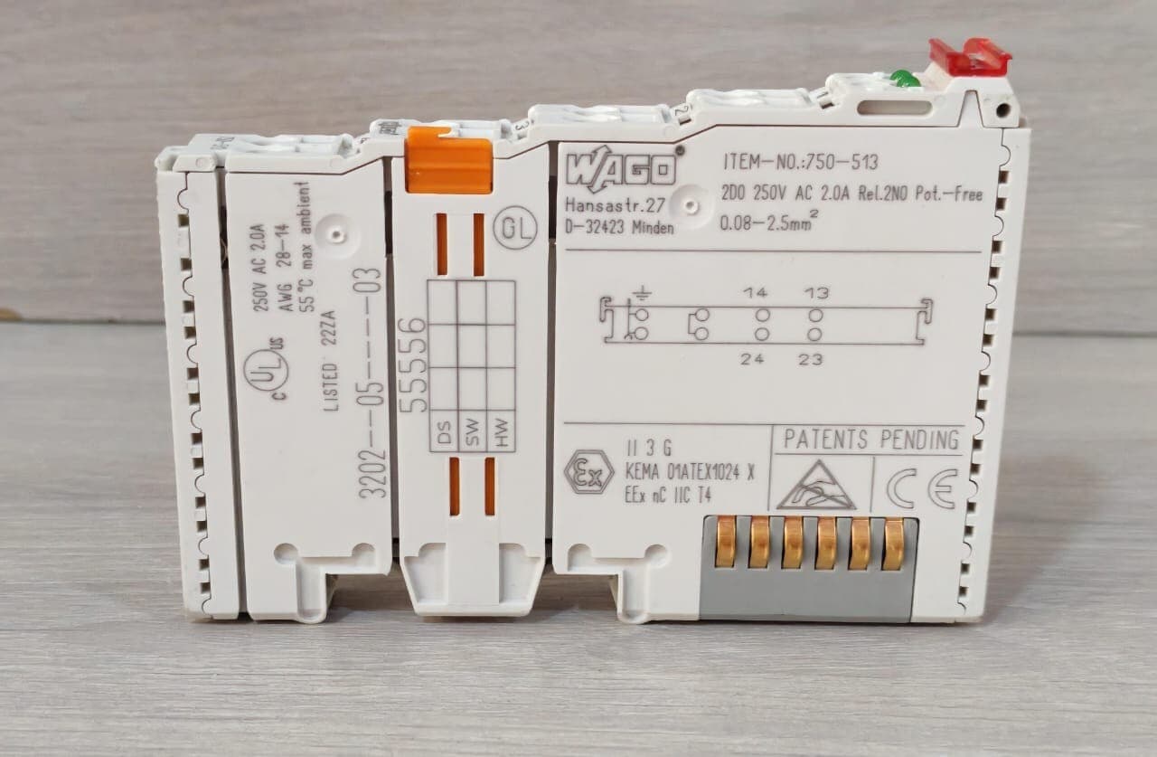 WAGO 750-513 2CHANNEL DIGITAL OUTPUT MODULE 250VAC